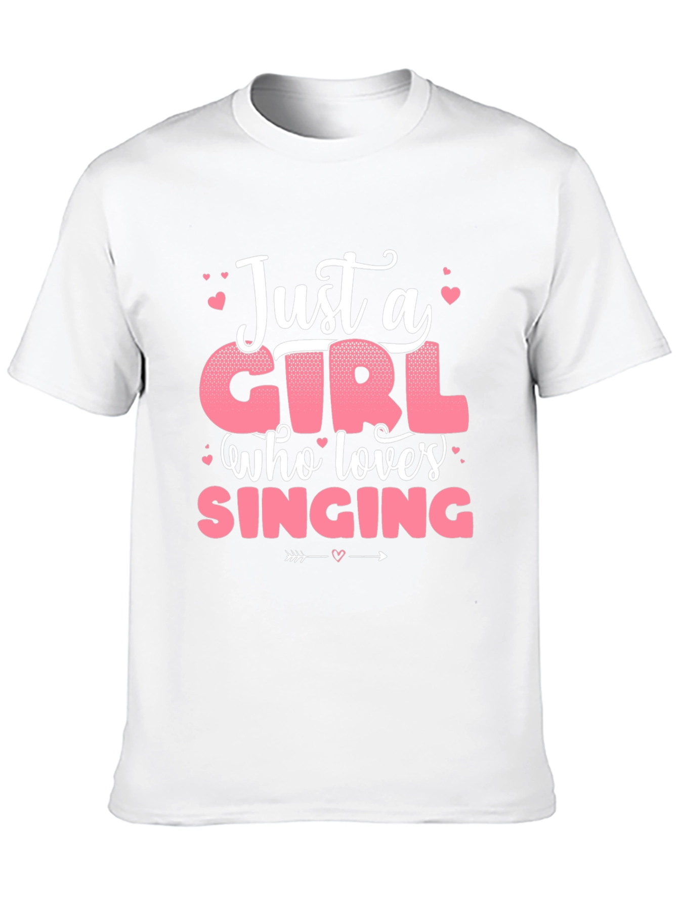 Black Just a Girl Who Loves Singing T-Shirt view 10