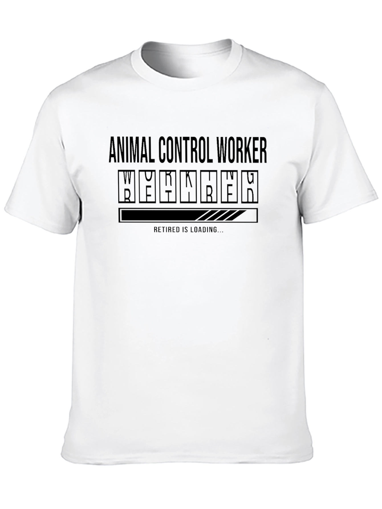 Black Animal Control Worker Retirement Loading T-Shirt view 10