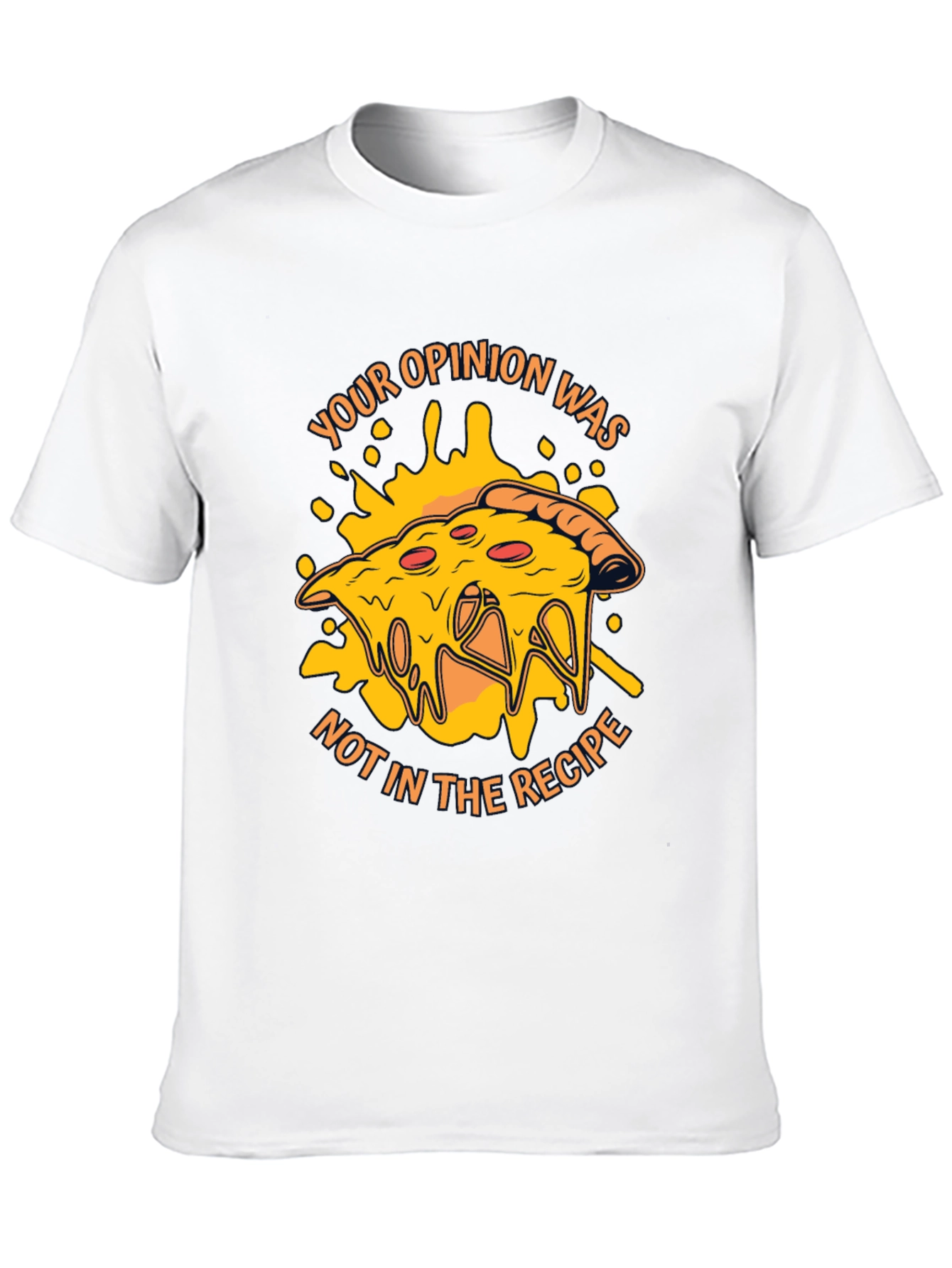 Black Pizza Opinion T-Shirt - Humorous Graphic Tee view 10