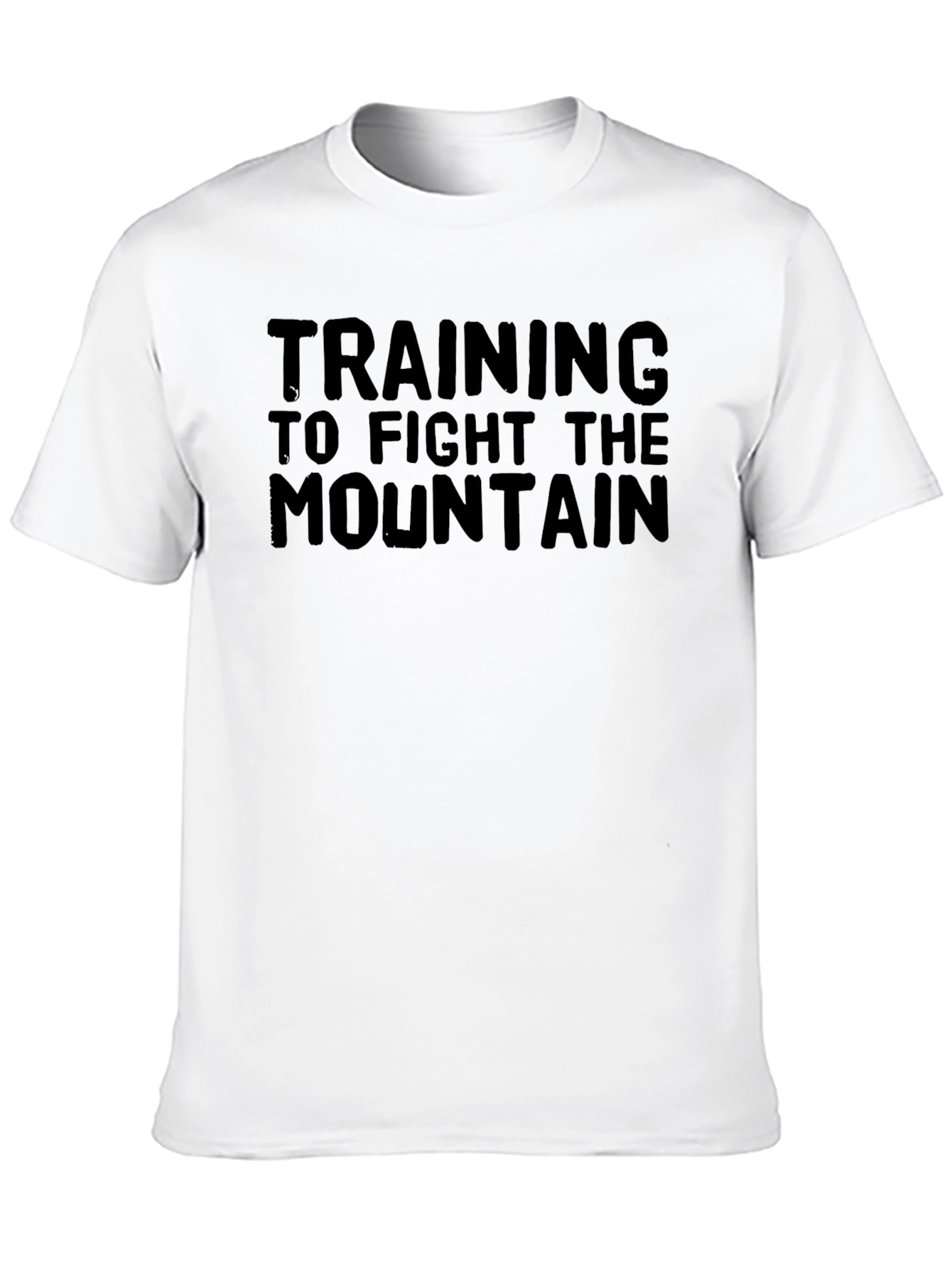 Black Training to Fight the Mountain Graphic T-Shirt view 10