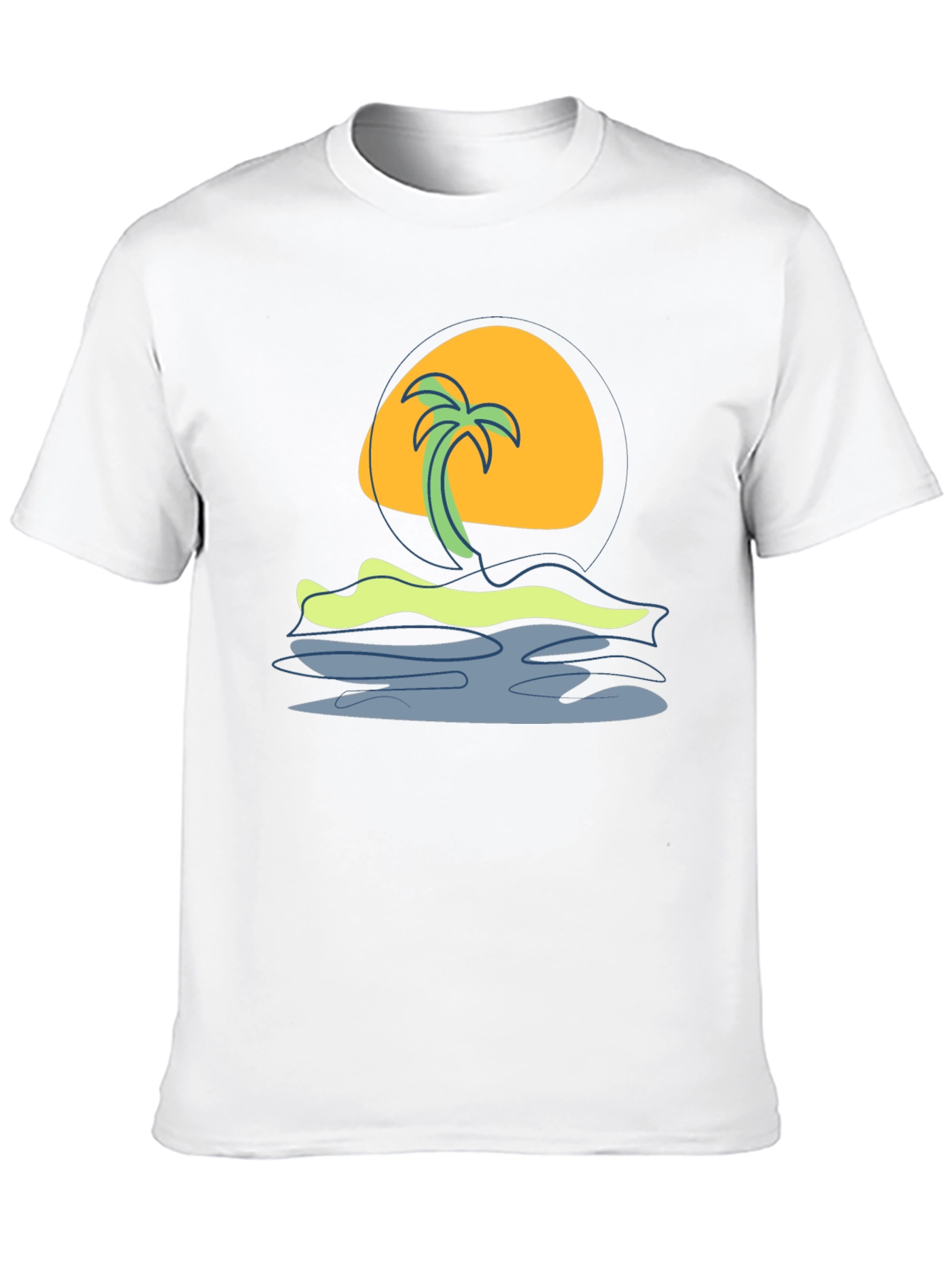 Black Tropical Sunset Graphic Tee - Island Vibes view 10