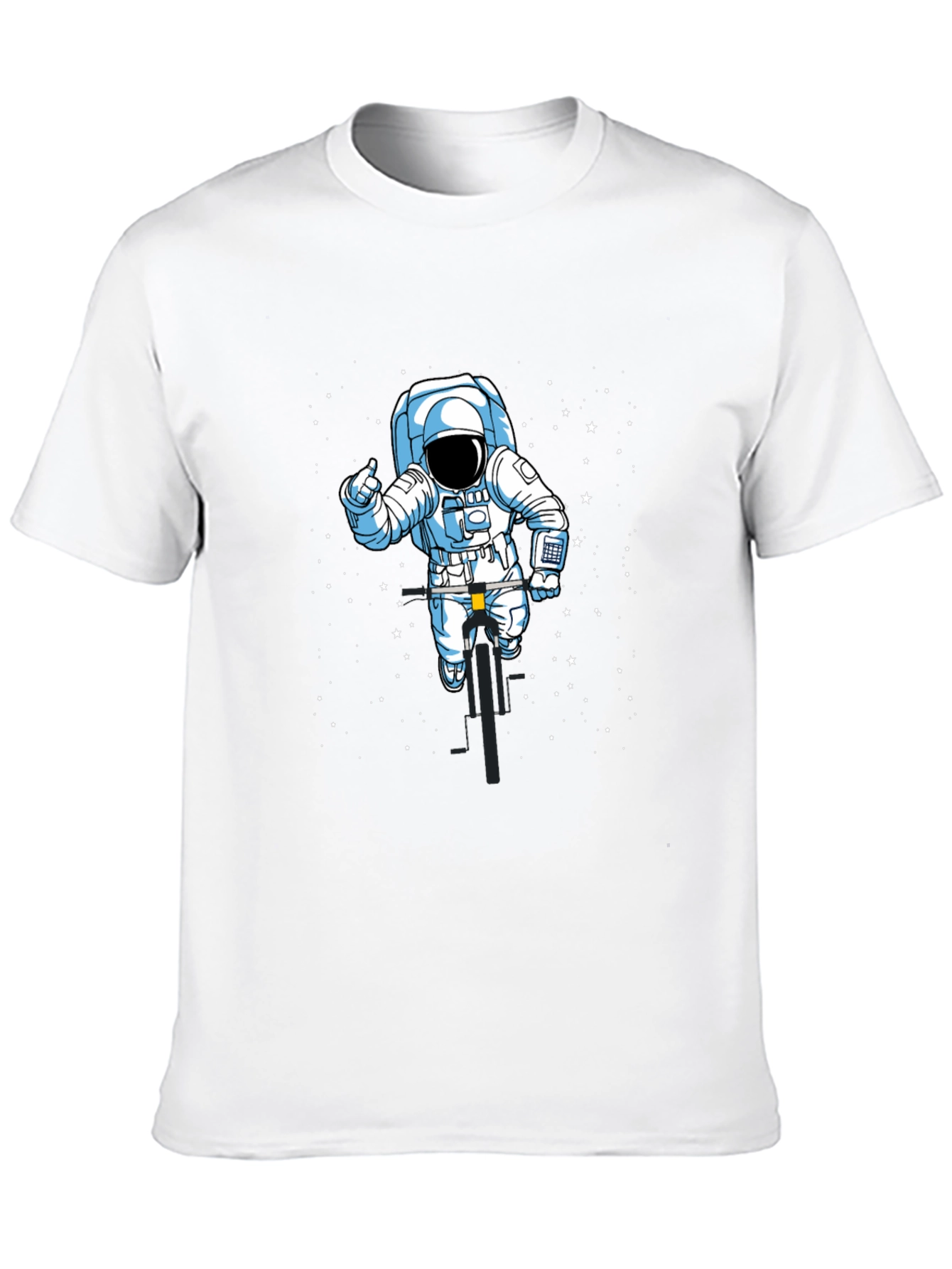 Black Astronaut Biker T-Shirt - Space Ride Tee view 10