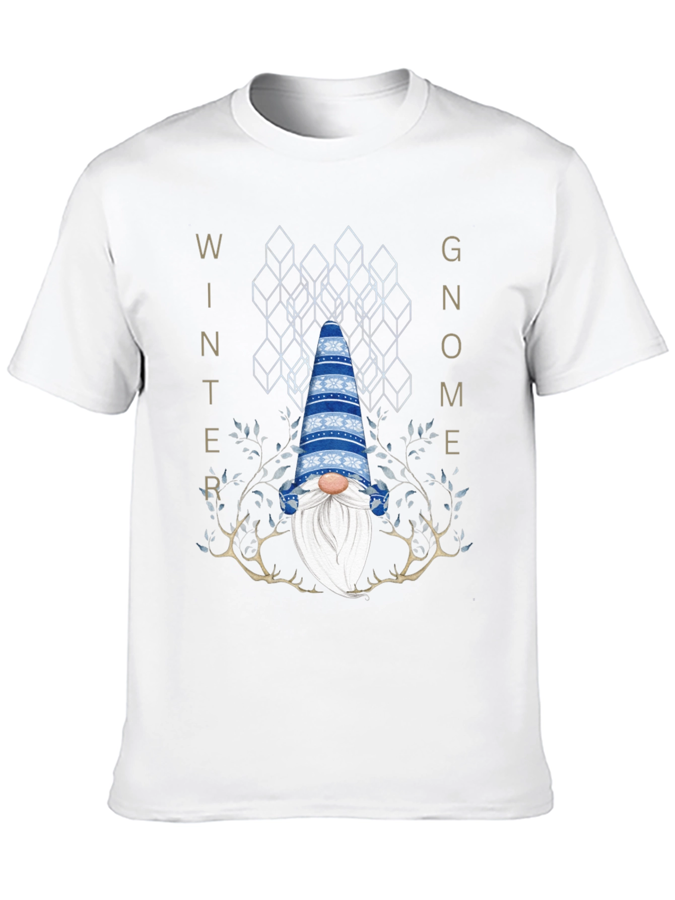 Black Winter Gnome Graphic Tee - Black Crew Neck view 10