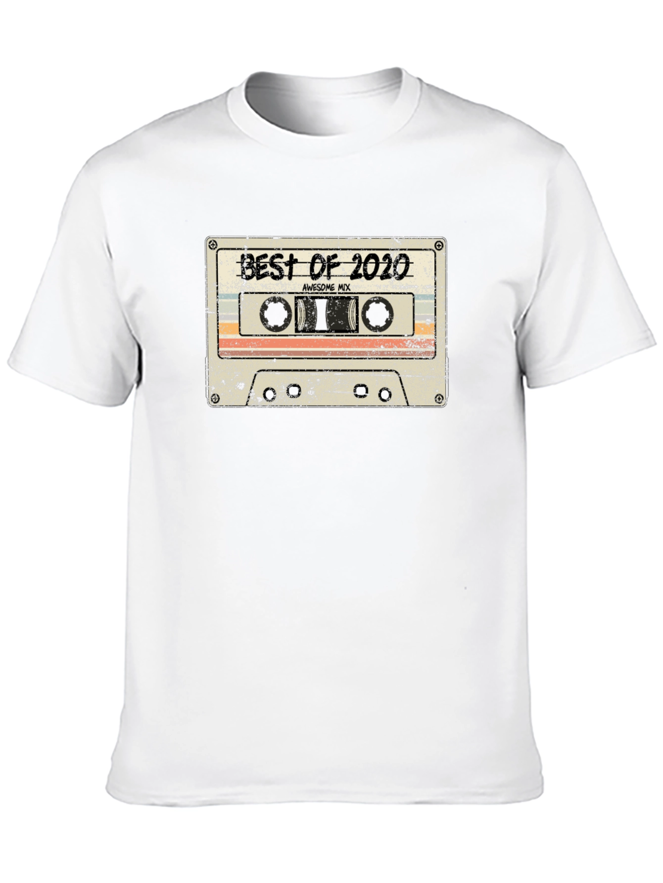 Black Retro "Best of 2020" Cassette Tape Graphic T-Shirt view 10
