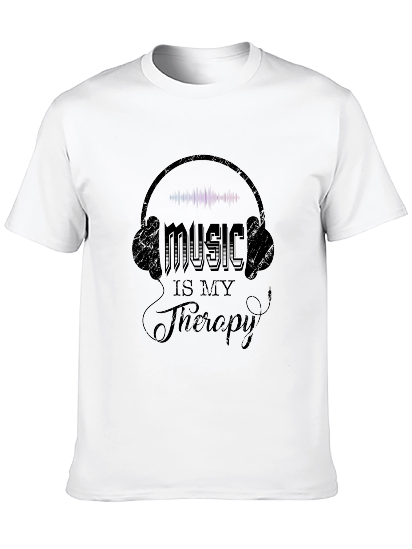 Black Music is My Therapy Black T-Shirt view 10