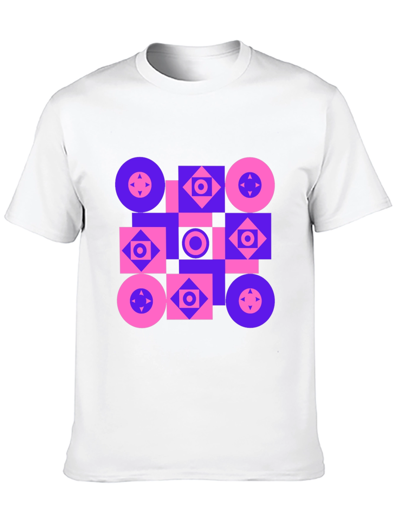 Black Geometric Pattern T-Shirt - Modern Design Tee view 10