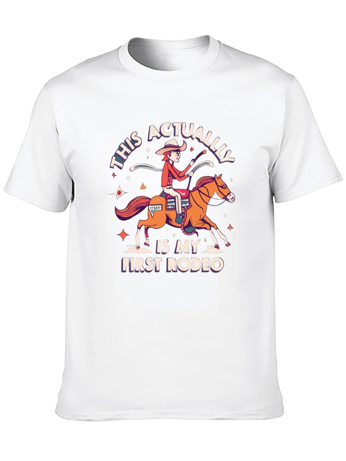 Black First Rodeo T-Shirt - Funny Cowboy Graphic Tee view 10