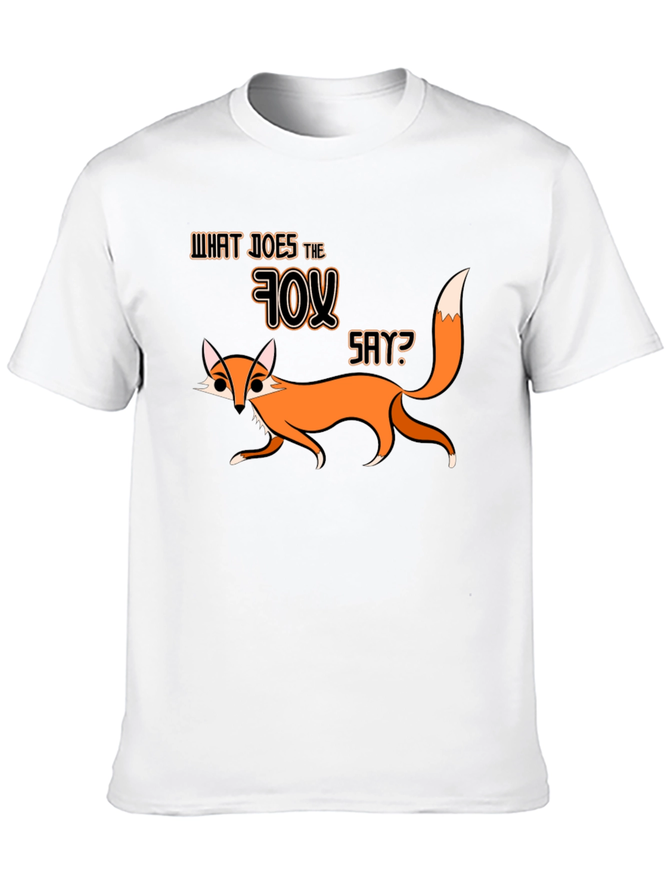 Black What Does The Fox Say Black Graphic T-Shirt view 10