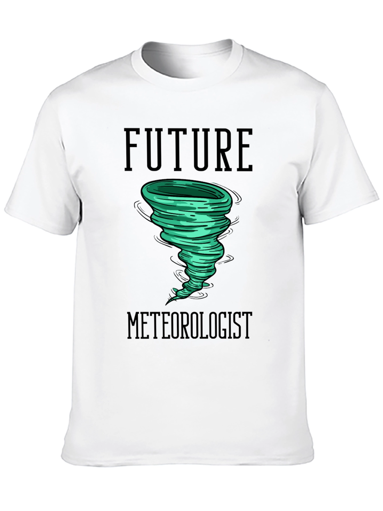 Black Future Meteorologist Tornado Graphic T-Shirt view 10