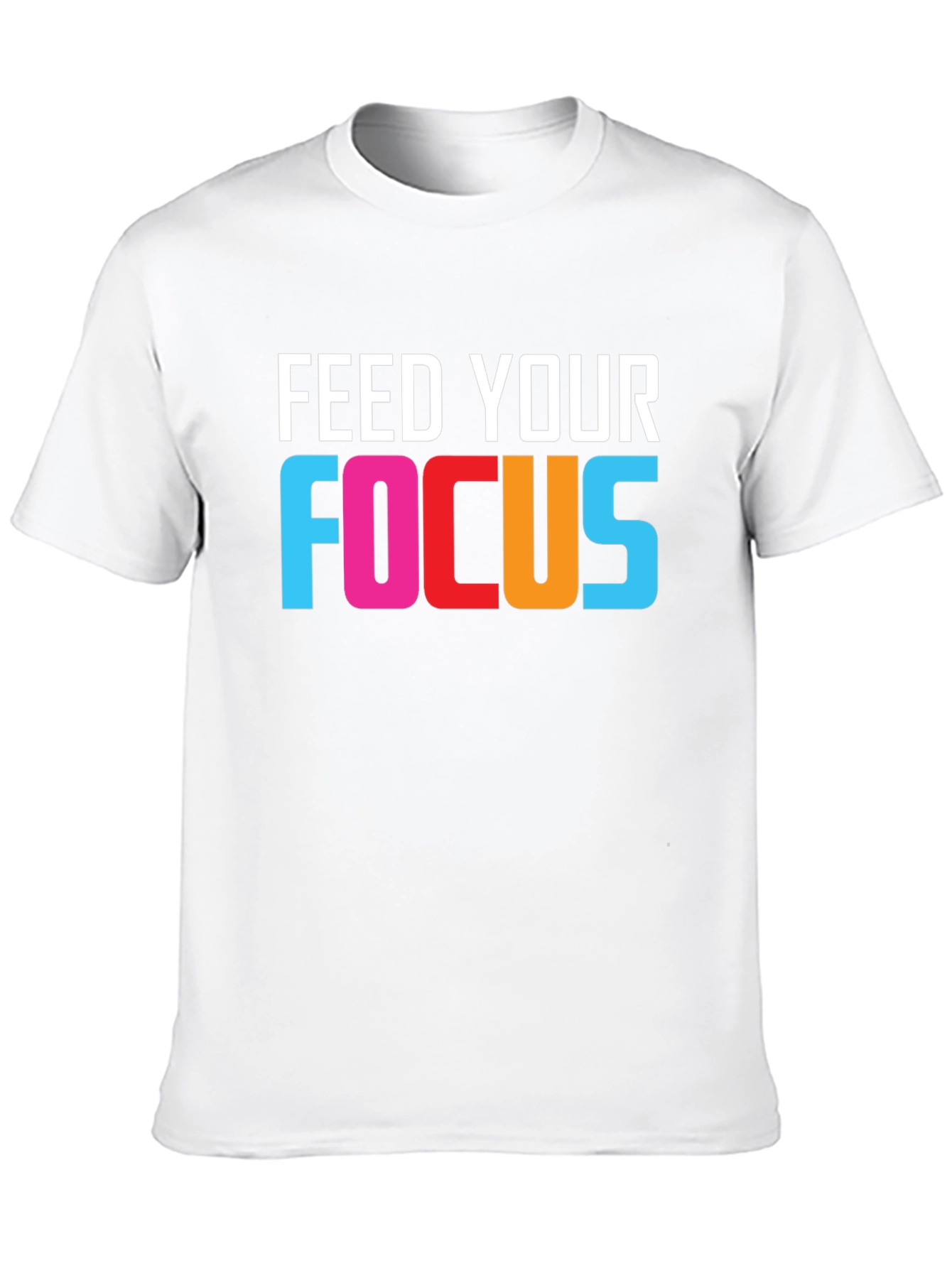 Black Feed Your Focus Graphic Tee - Motivational T-Shirt view 10