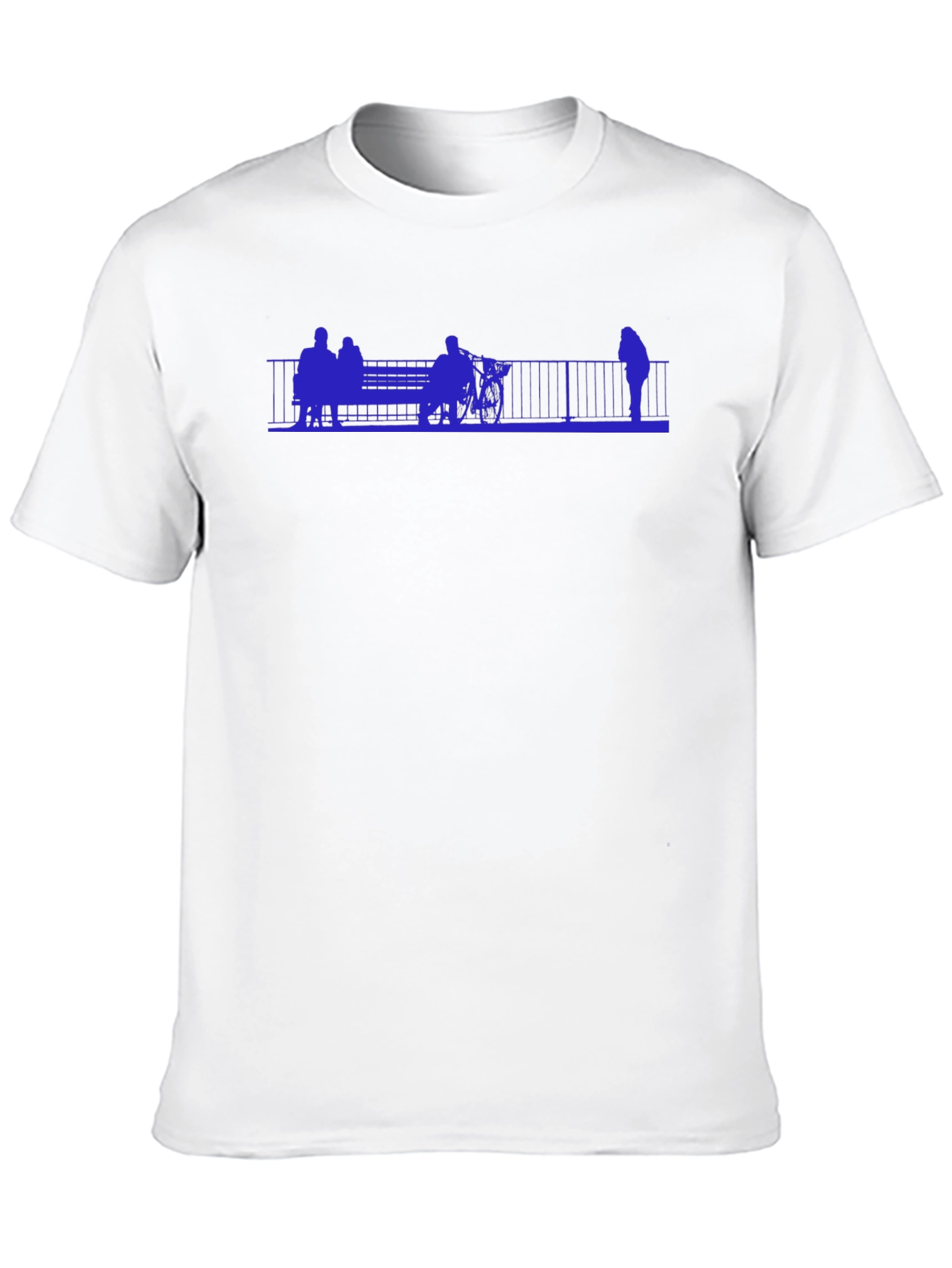 Black Blue Silhouette Graphic Black T-Shirt view 10