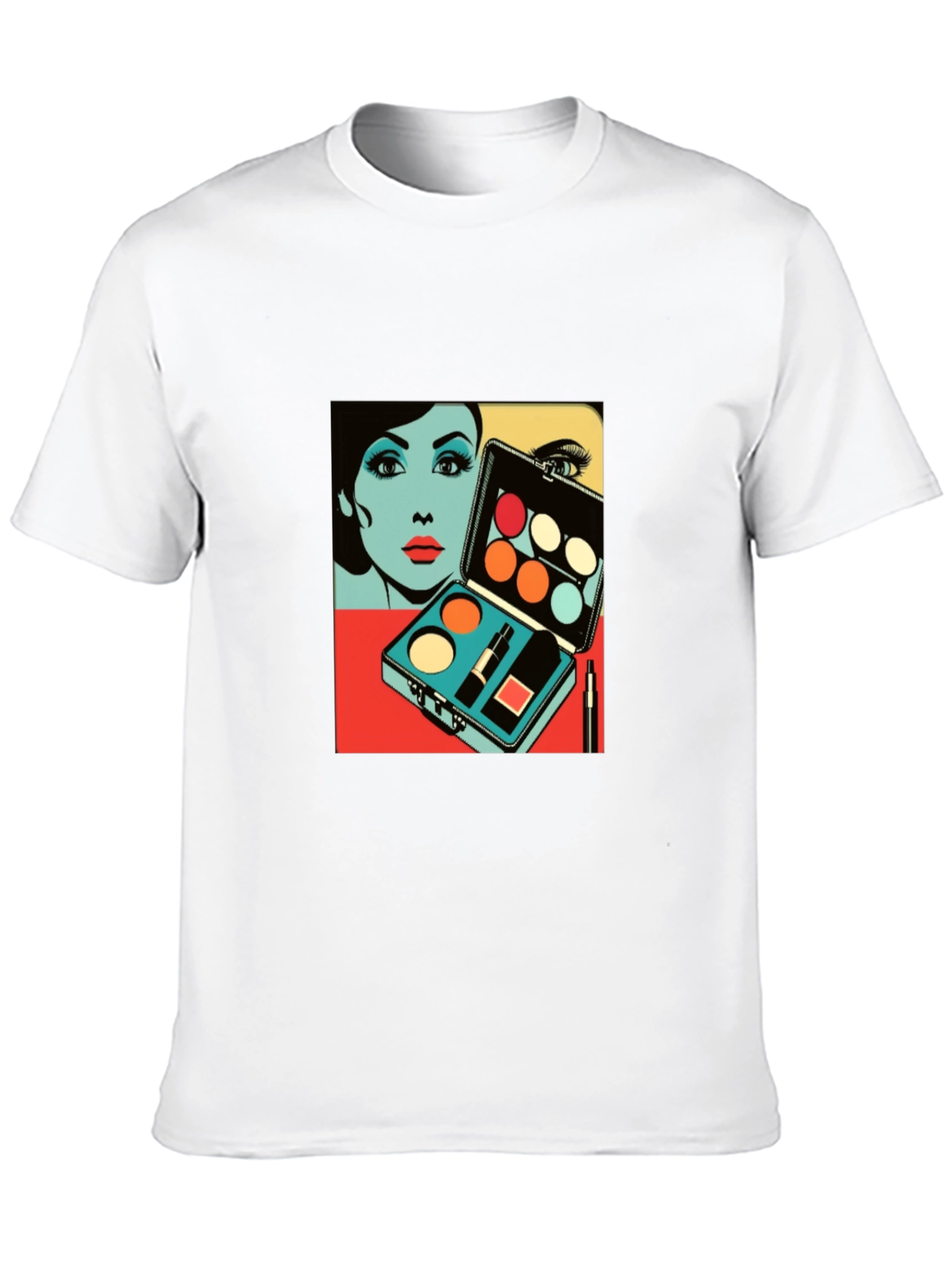 Black Retro Makeup Palette T-Shirt view 10