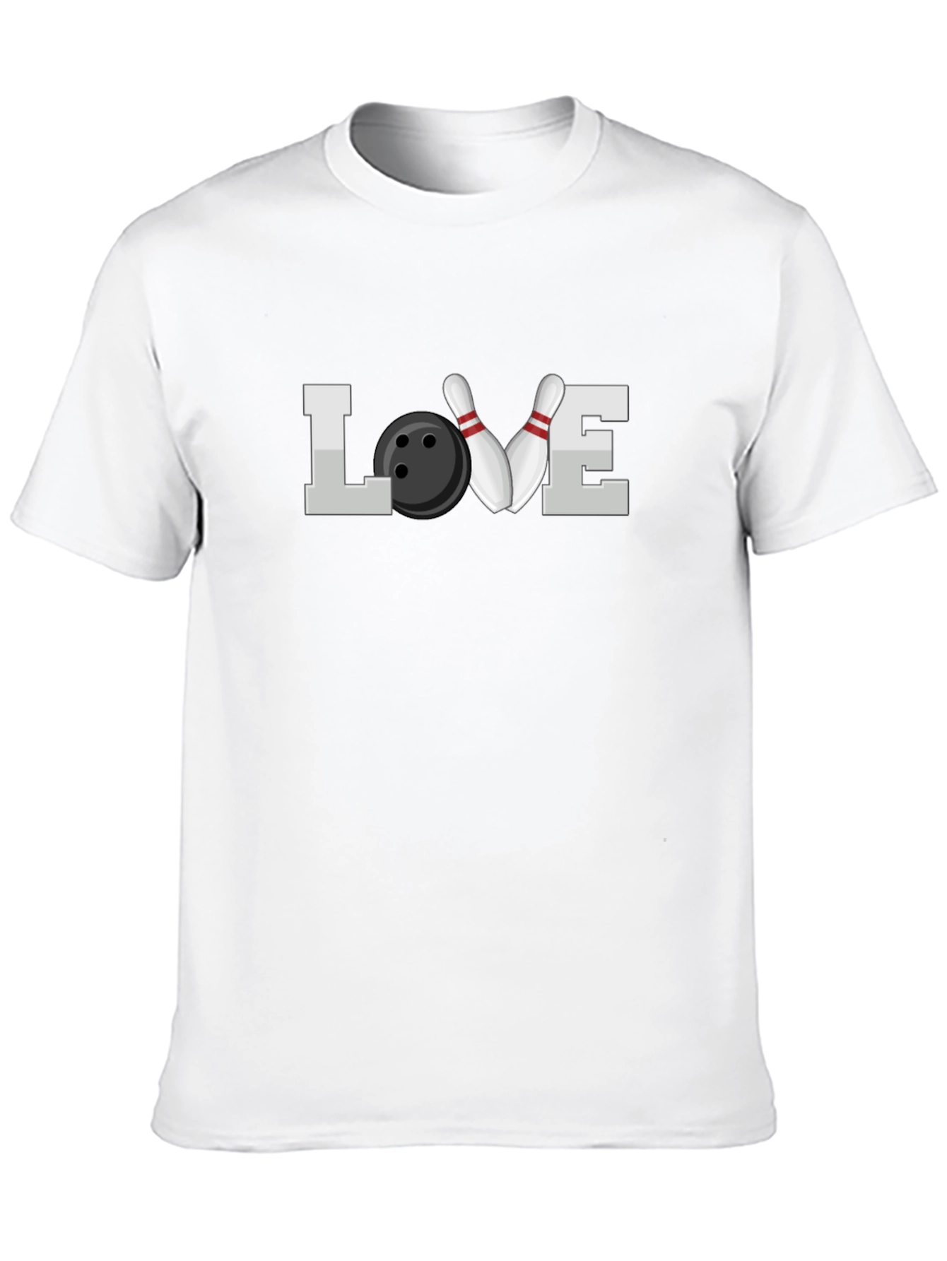 Black Bowling Love Graphic T-Shirt - Black Crew Neck Tee view 10