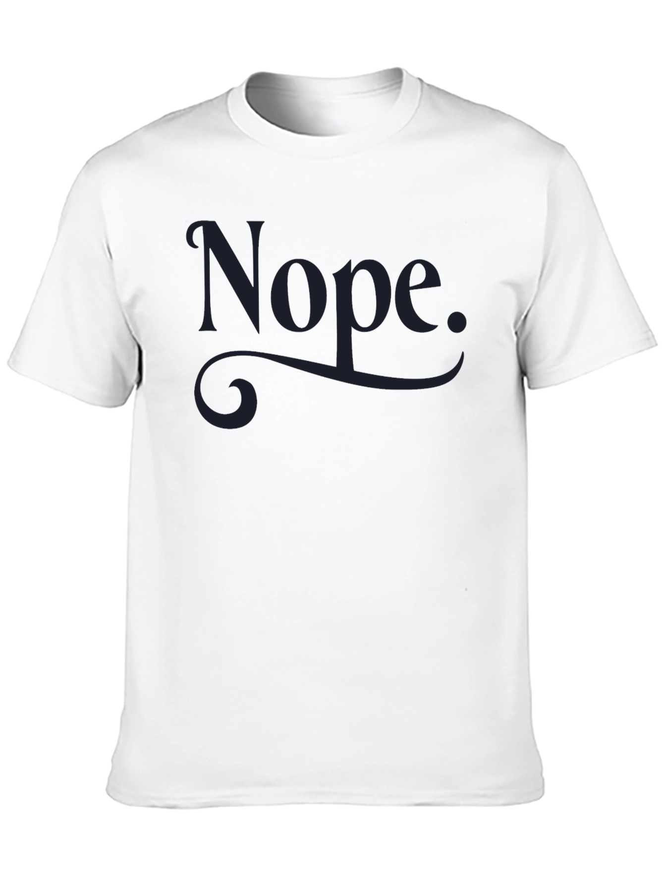 Black Nope Graphic Tee - Men's Crew Neck T-Shirt view 10