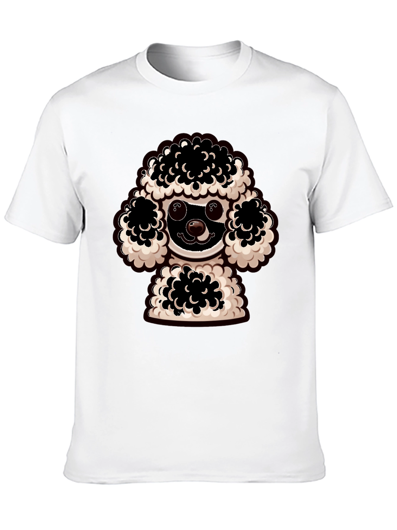 Black Poodle Graphic Tee - Black Cotton Comfort view 10