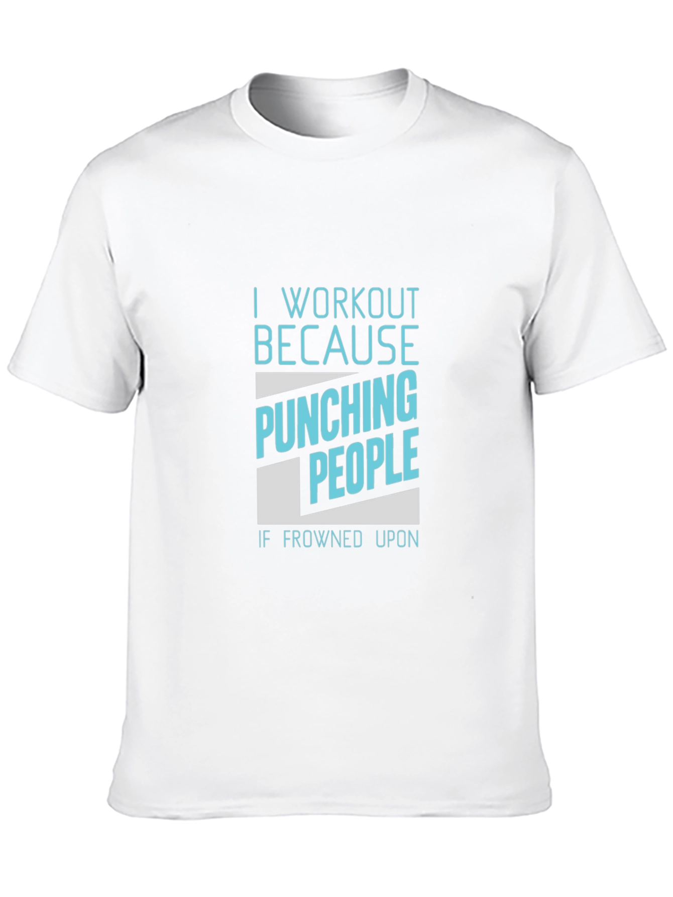 Black Workout Motivation Black T-Shirt - Punching People view 10
