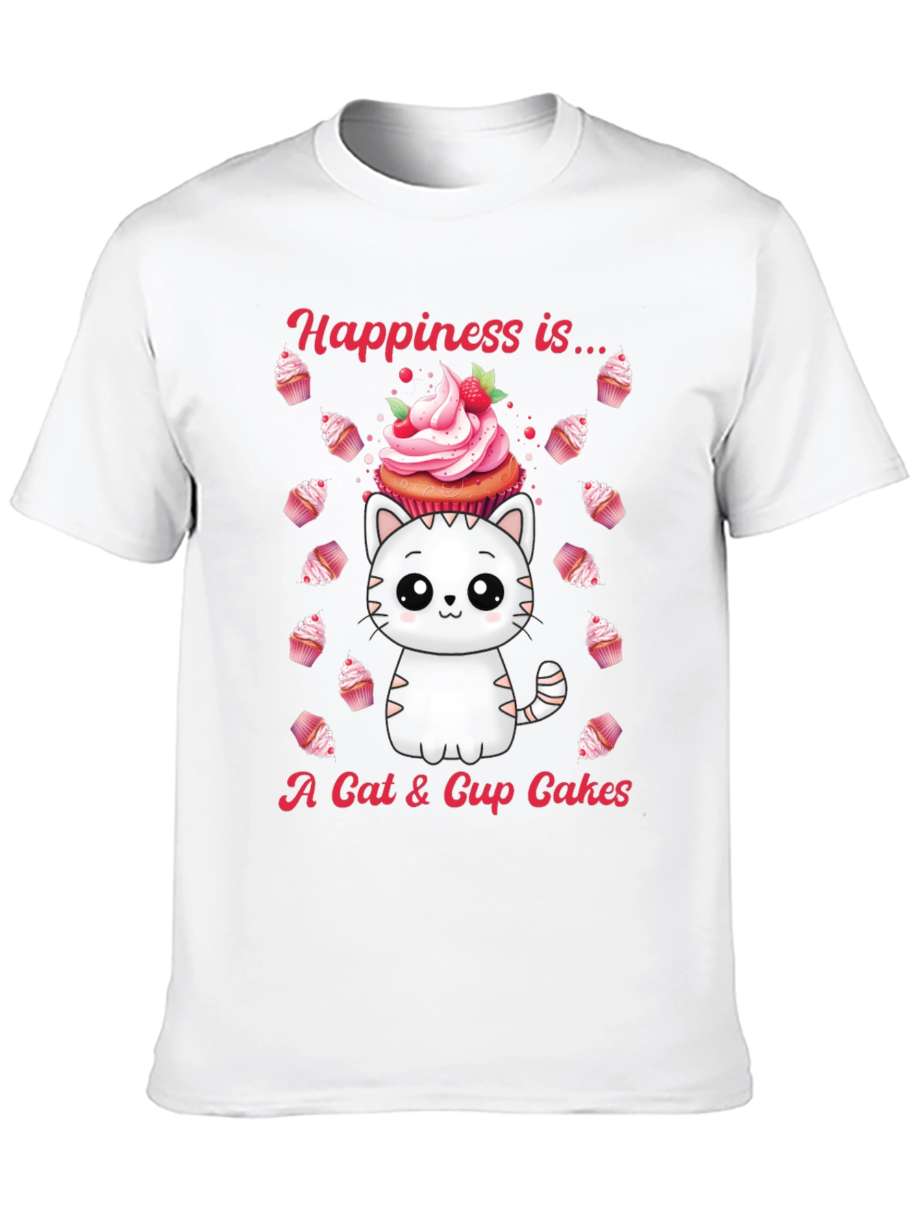 Black Cat & Cupcake Graphic Tee - Happiness Is... view 10