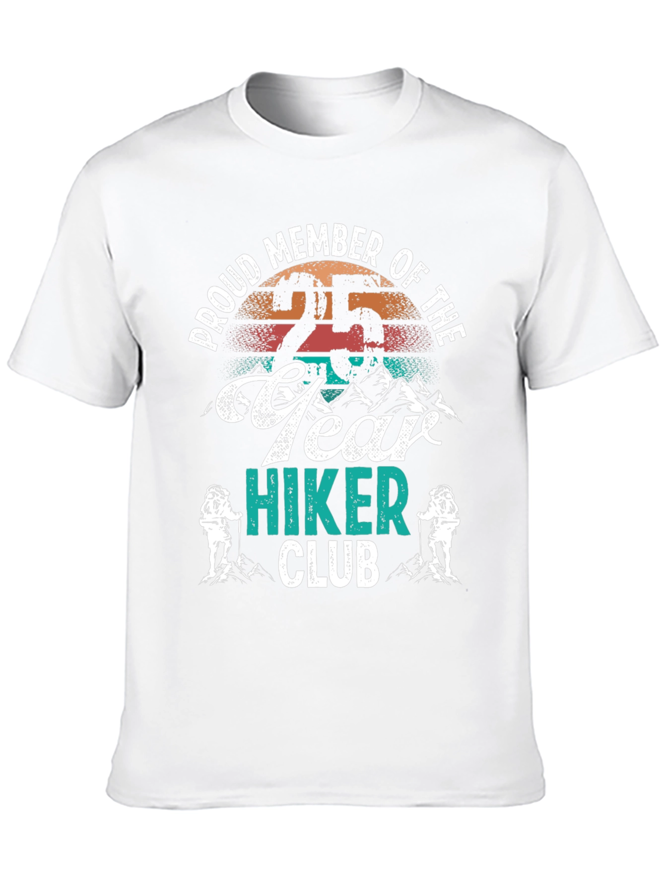 Black 25 Year Hiker Club Tee - Proud Member Hiking Apparel view 10