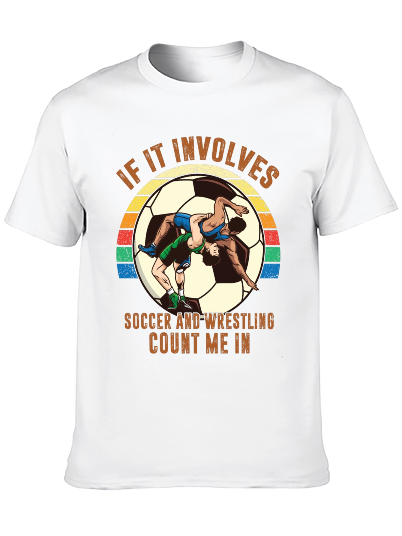 Black Soccer Wrestling T-Shirt - Count Me In! view 10