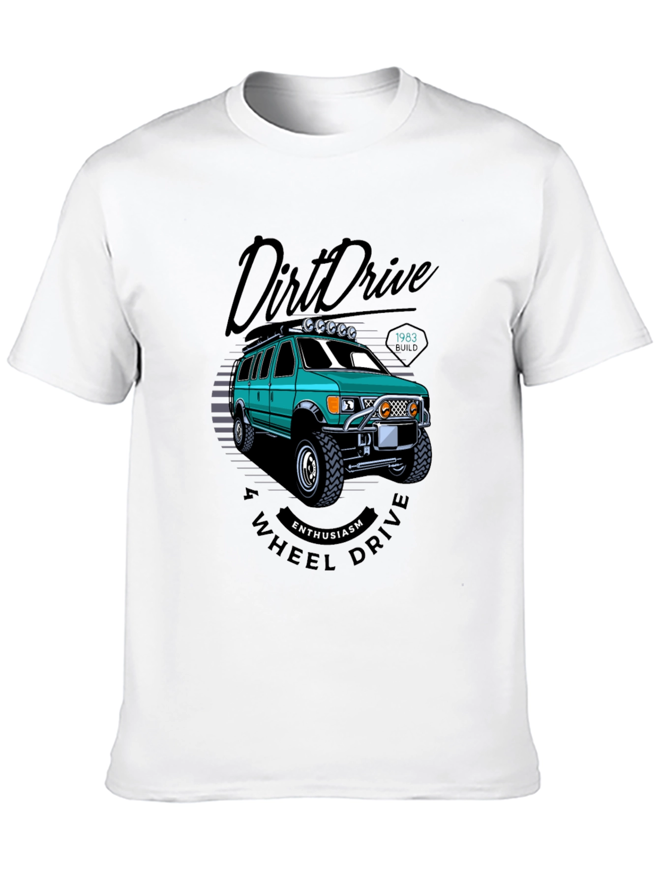 Black Dirt Drive 4-Wheel Enthusiast T-Shirt view 10
