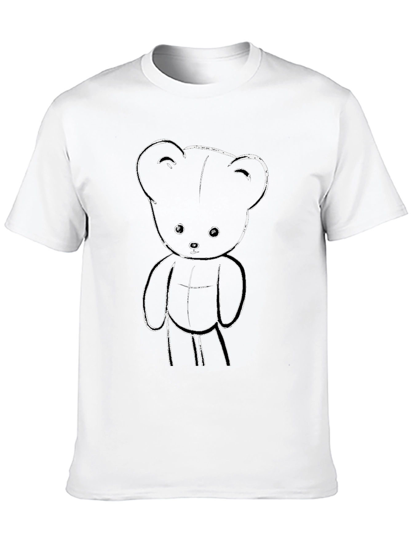 Black Black Teddy Bear Graphic Tee - Soft Cotton Comfort view 10