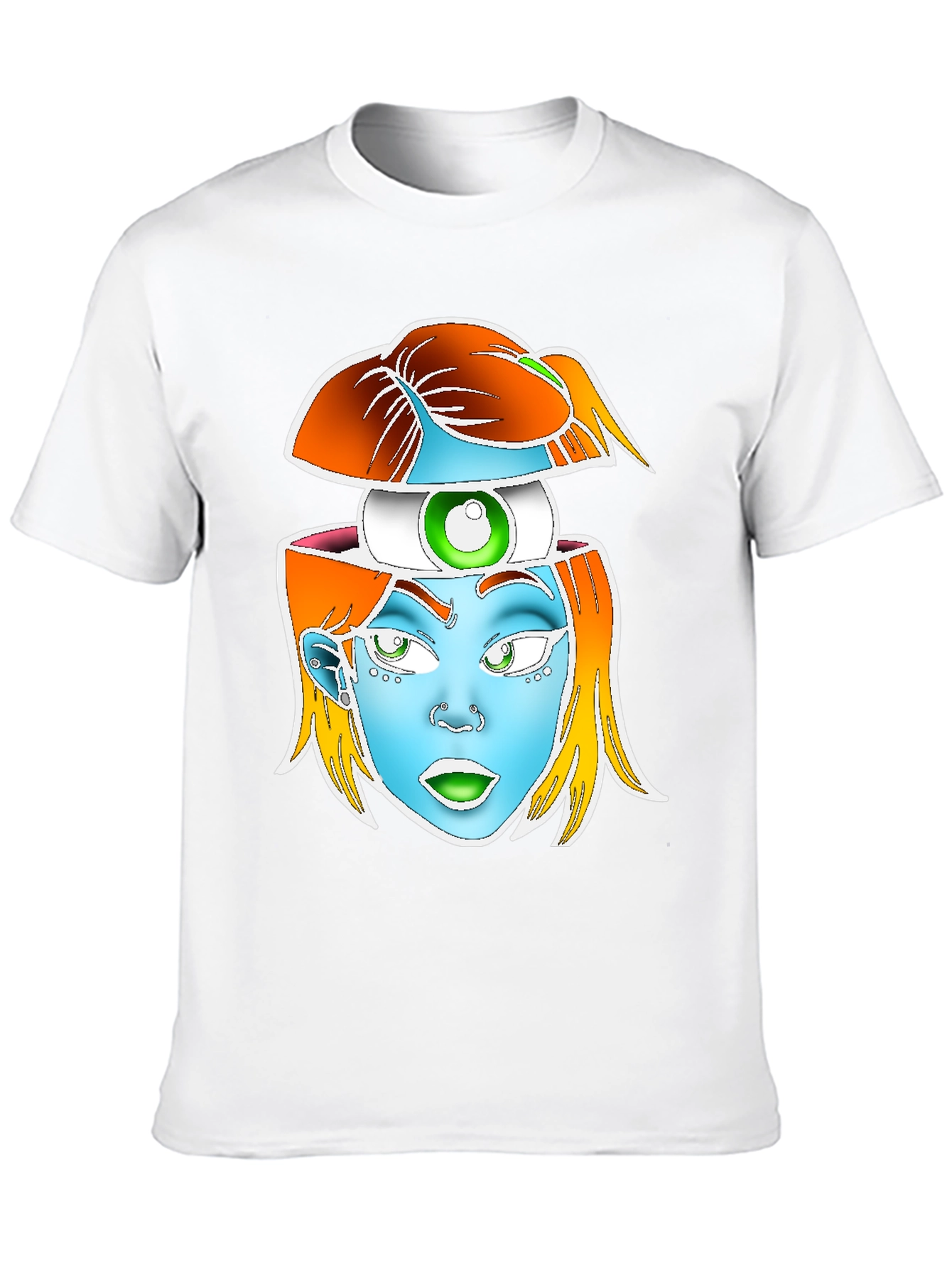 Black Surreal Head Graphic Tee - Black view 10