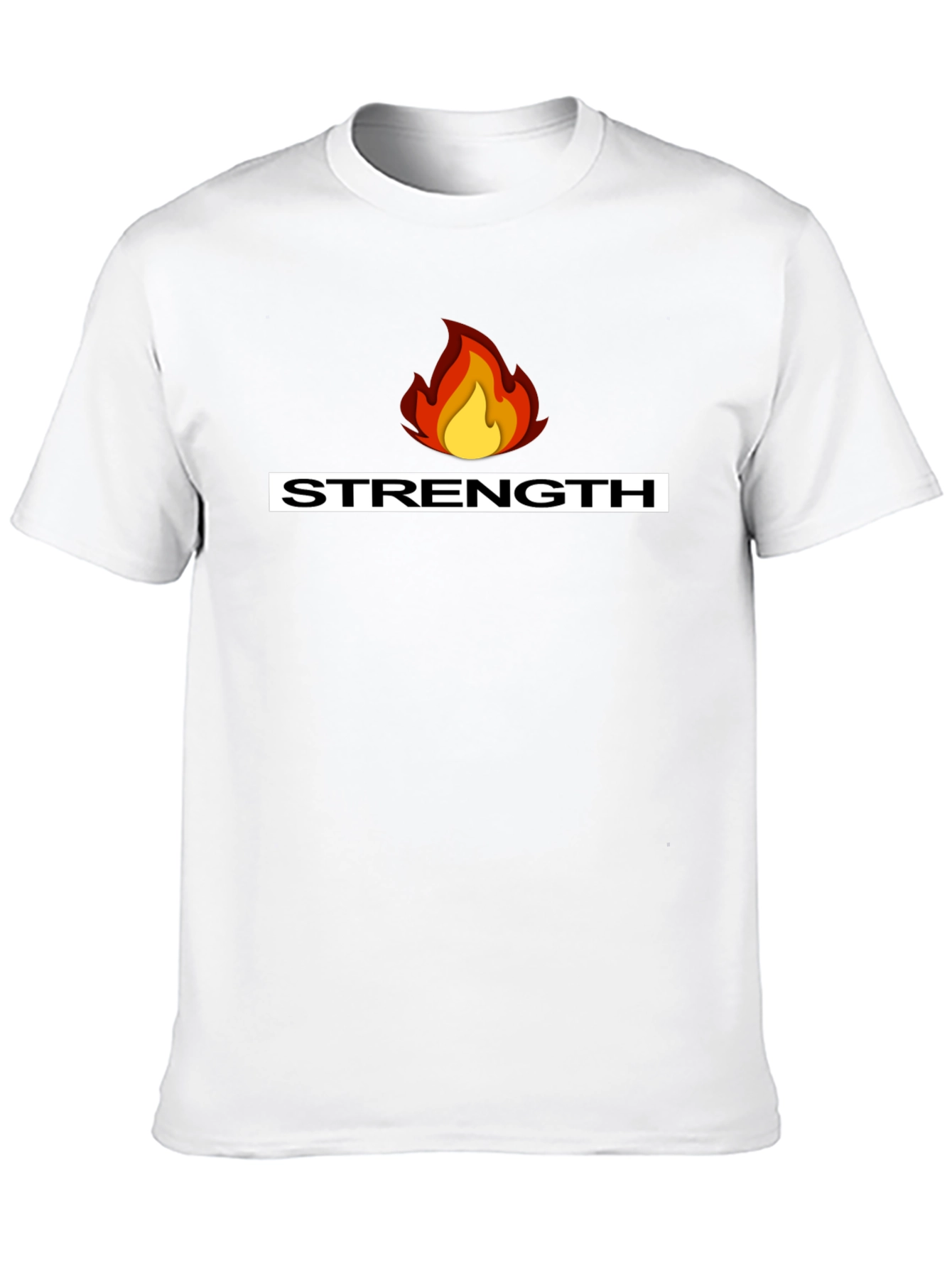 Black Strength Fire Graphic T-Shirt - Bold Design view 10