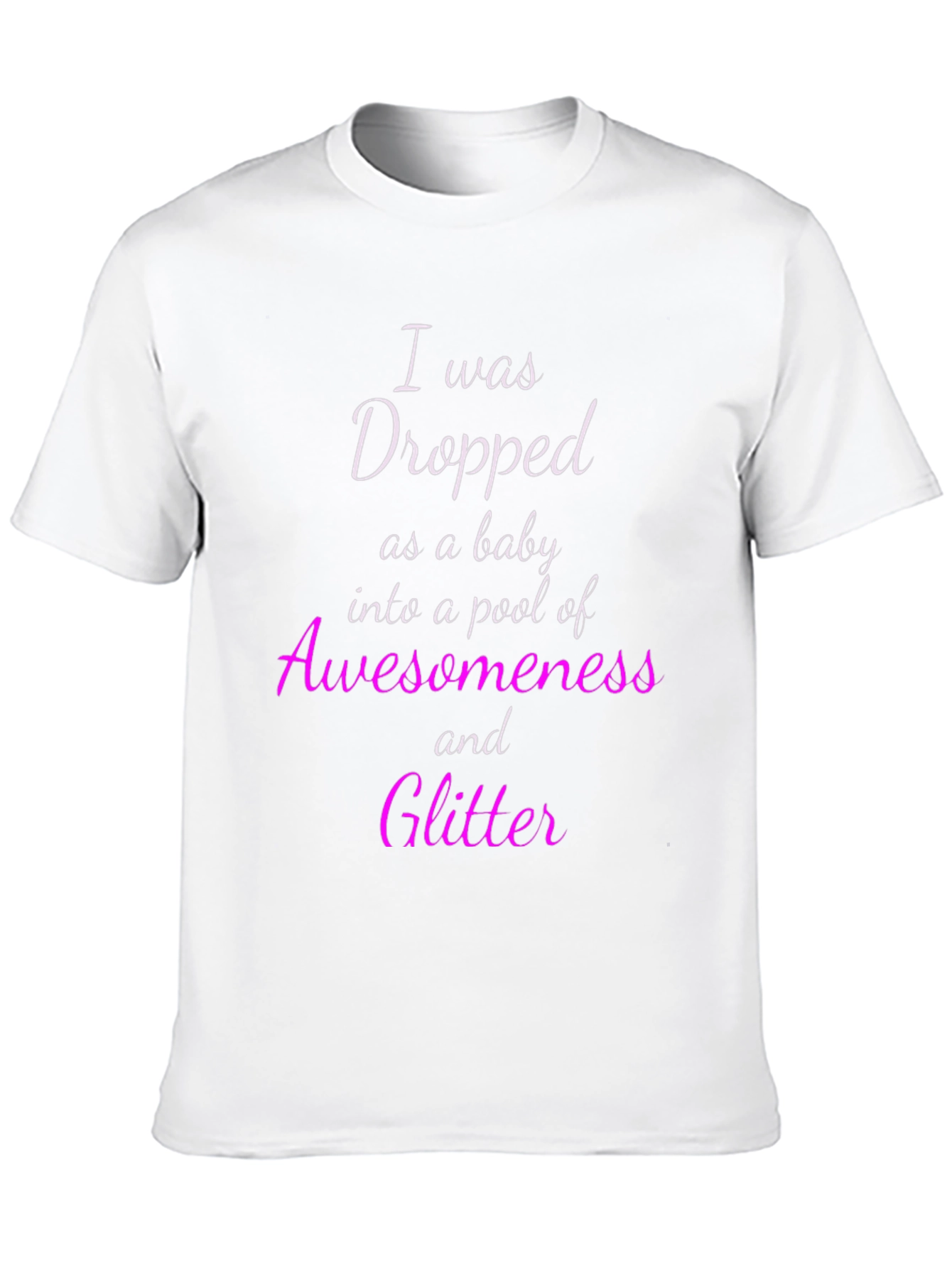 Black I Was Dropped Into Awesomeness Graphic Tee view 10