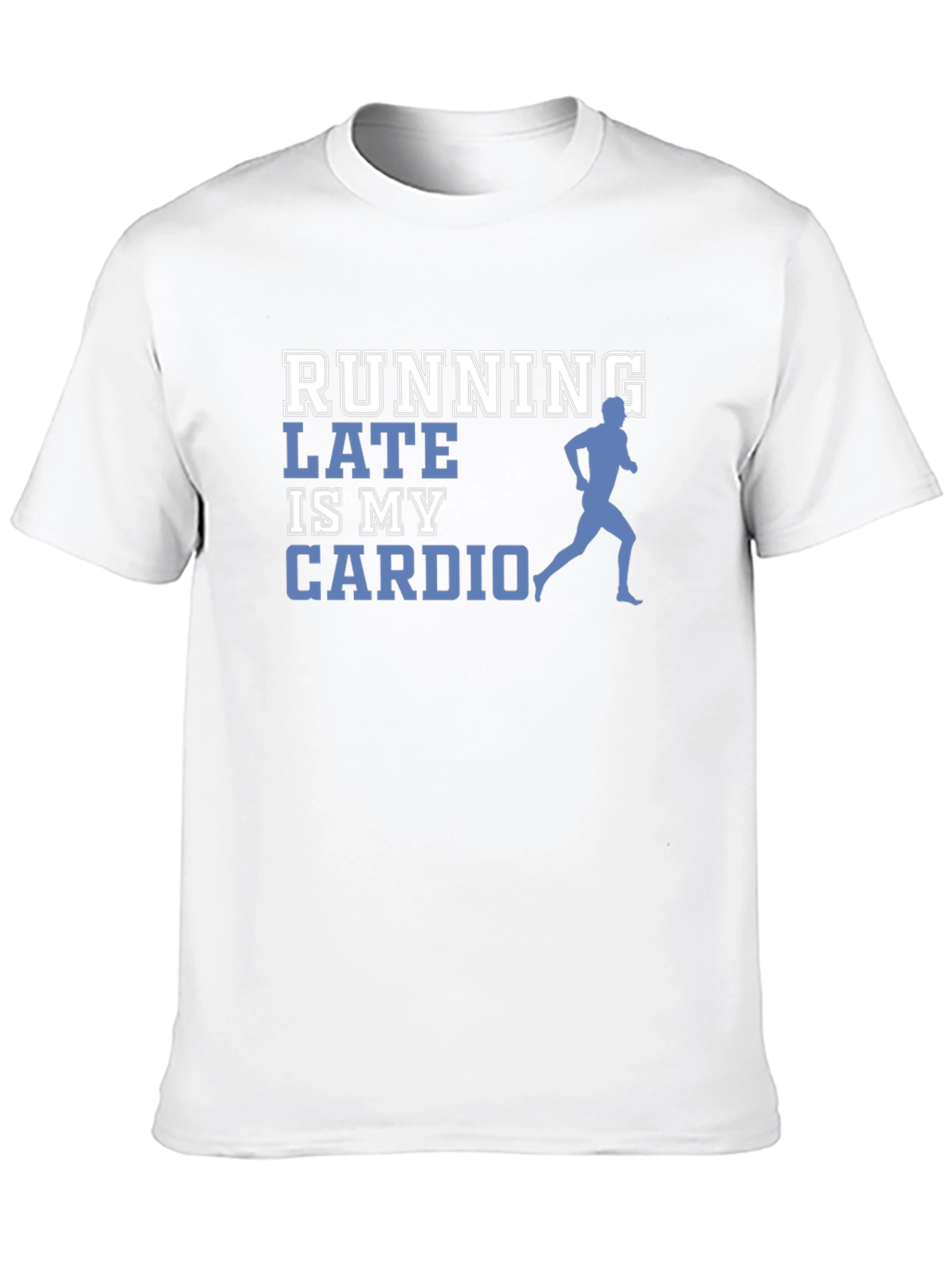 Black Running Late is My Cardio Graphic Tee view 10
