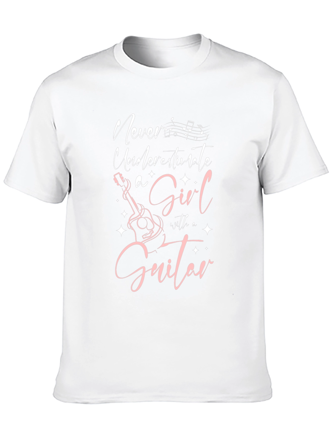 Black Never Underestimate a Girl with a Guitar T-Shirt view 10