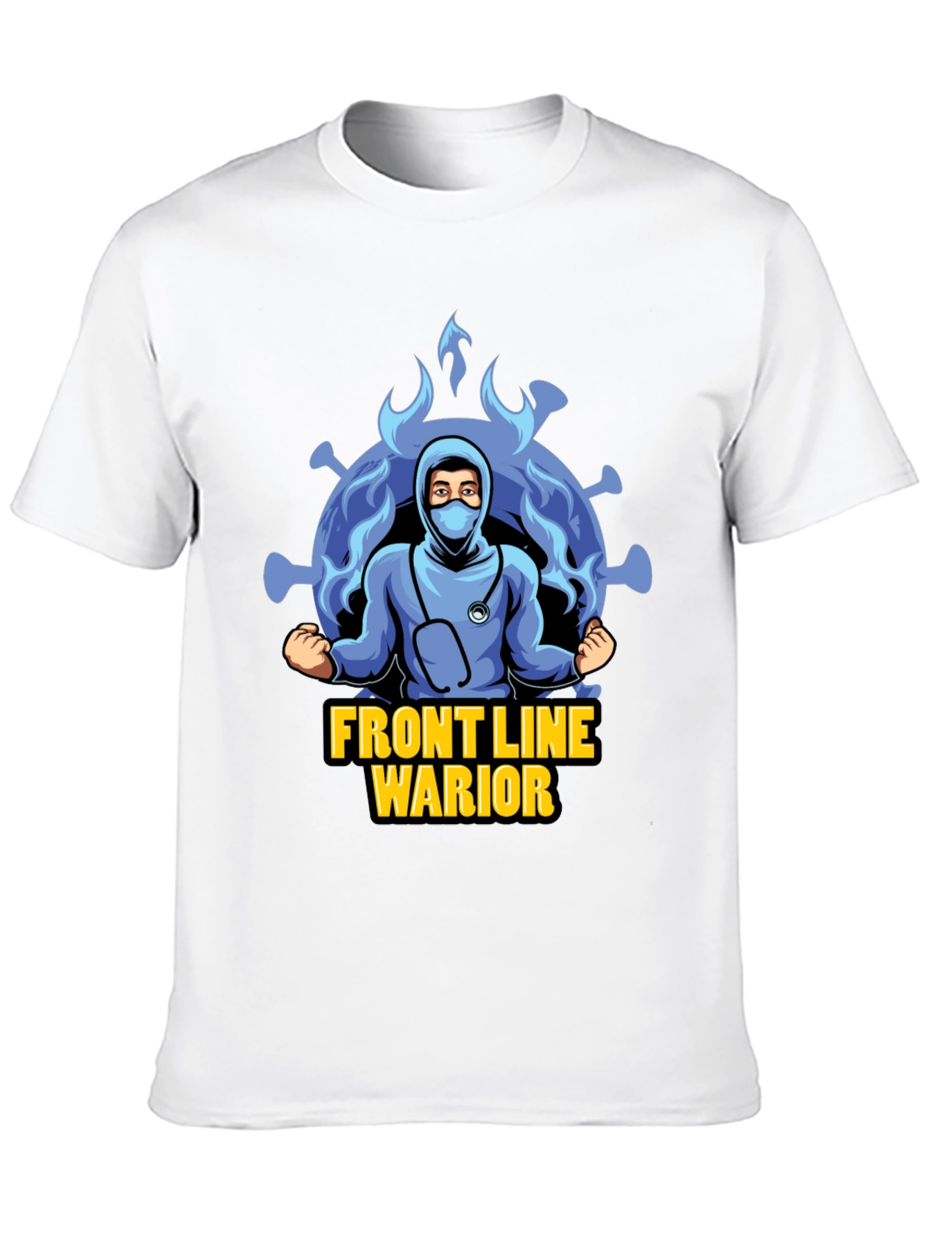 Black Front Line Warrior T-Shirt - Unisex Design view 10