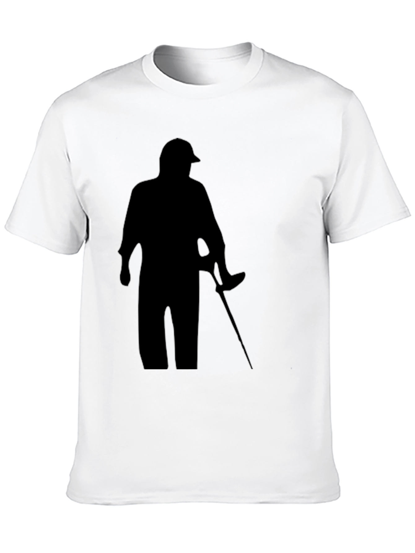 Silhouette Golfer Black T-Shirt - 10