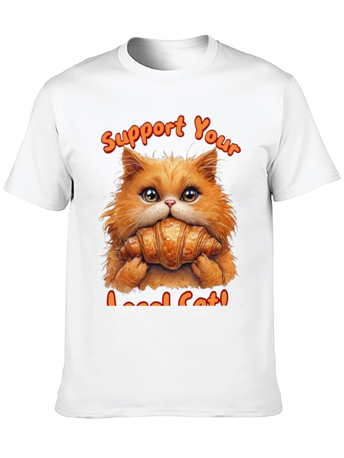Black Support Your Local Cat T-Shirt view 10