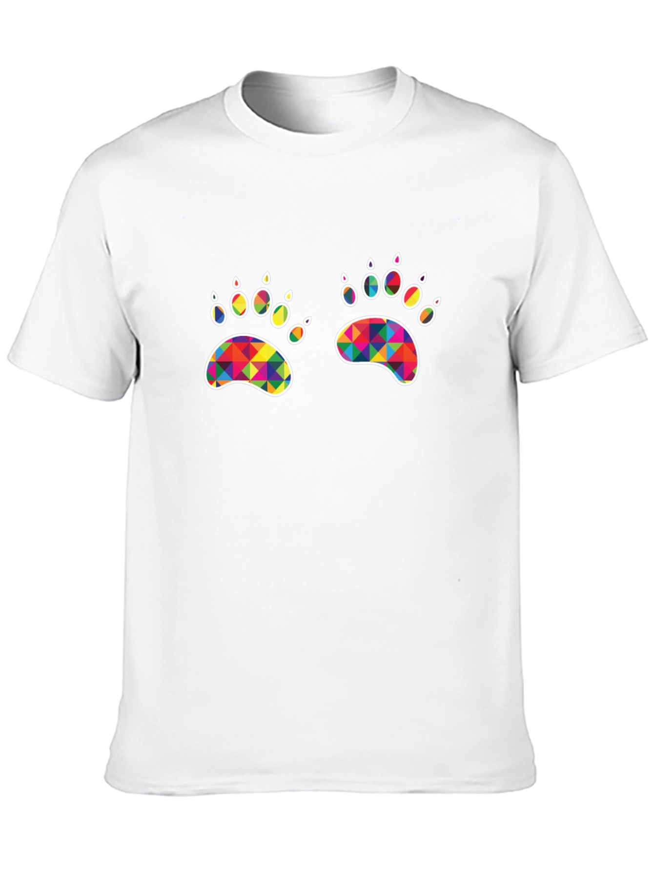 Black Rainbow Paw Print Graphic Tee - Unisex view 10