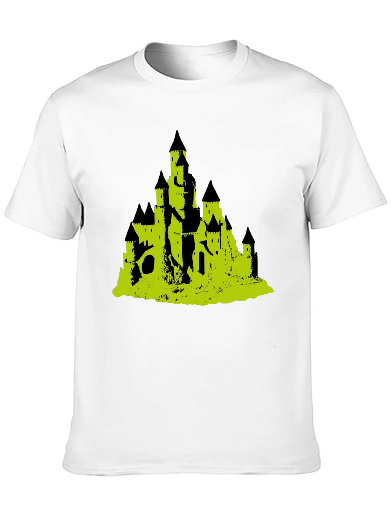 Black Black T-Shirt with Castle Graphic view 10
