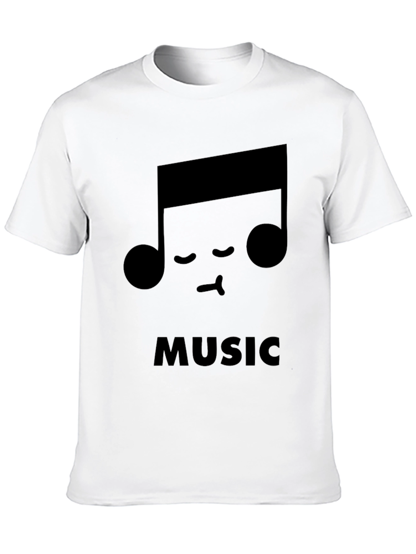 Black Cute Music Note Black T-Shirt view 10