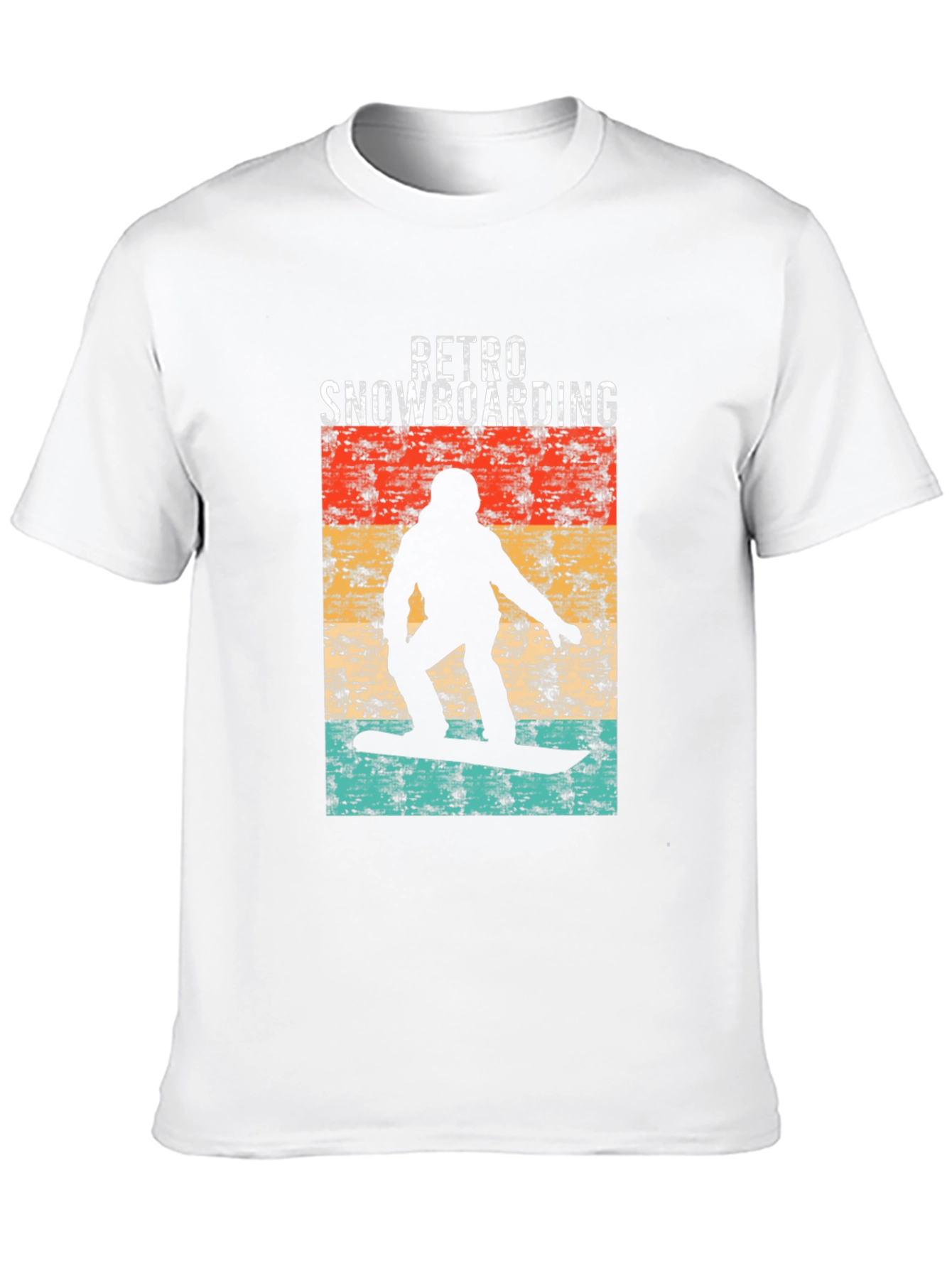 Black Retro Snowboarding Graphic Tee - Black view 10