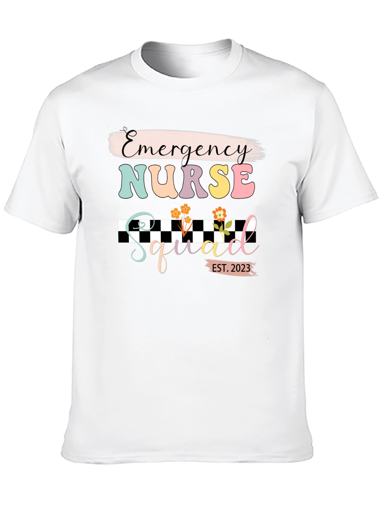 Black Emergency Nurse Squad Est. 2023 T-Shirt view 10