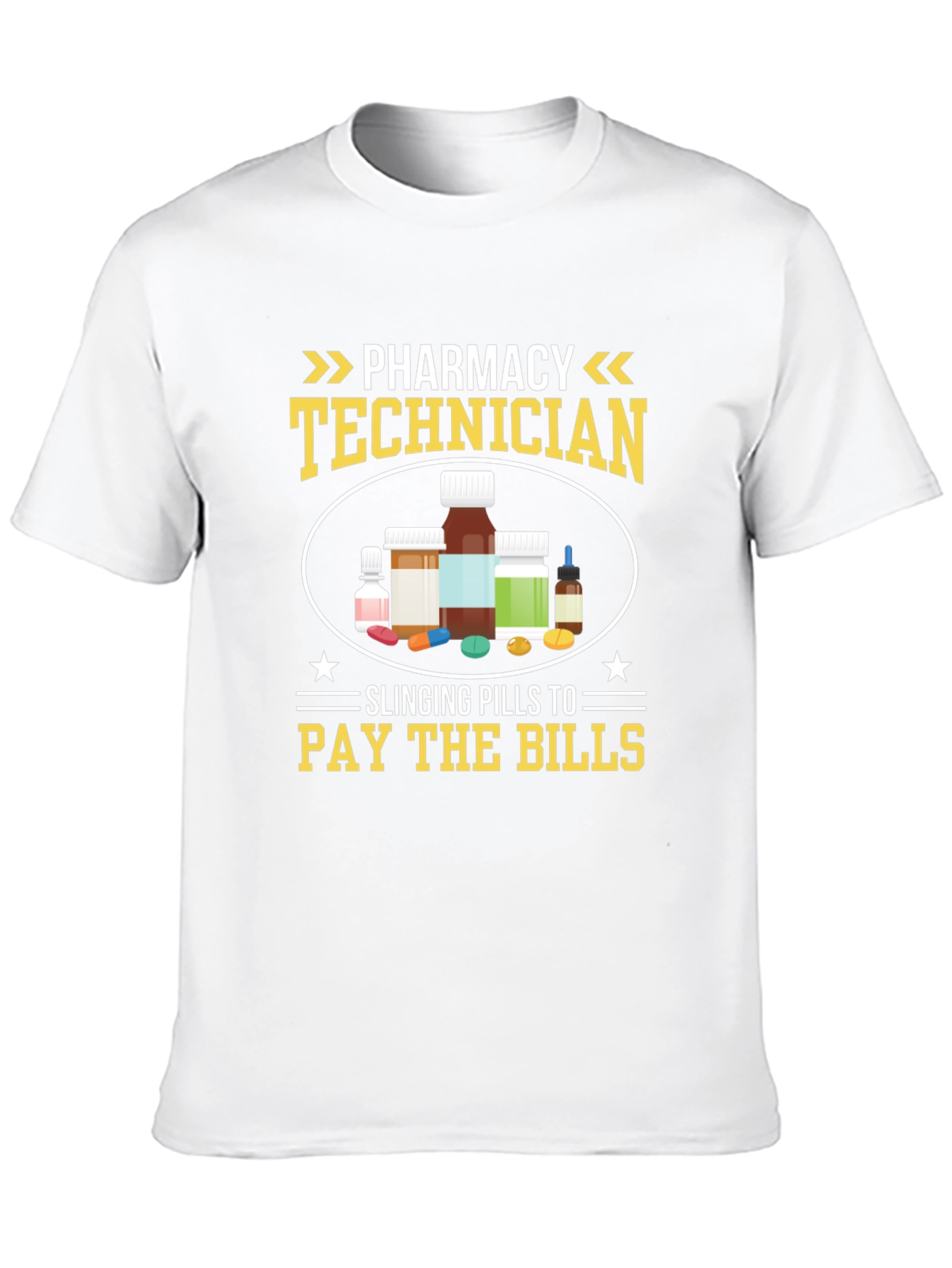 Black Pharmacy Technician T-Shirt - Slanging Pills view 10