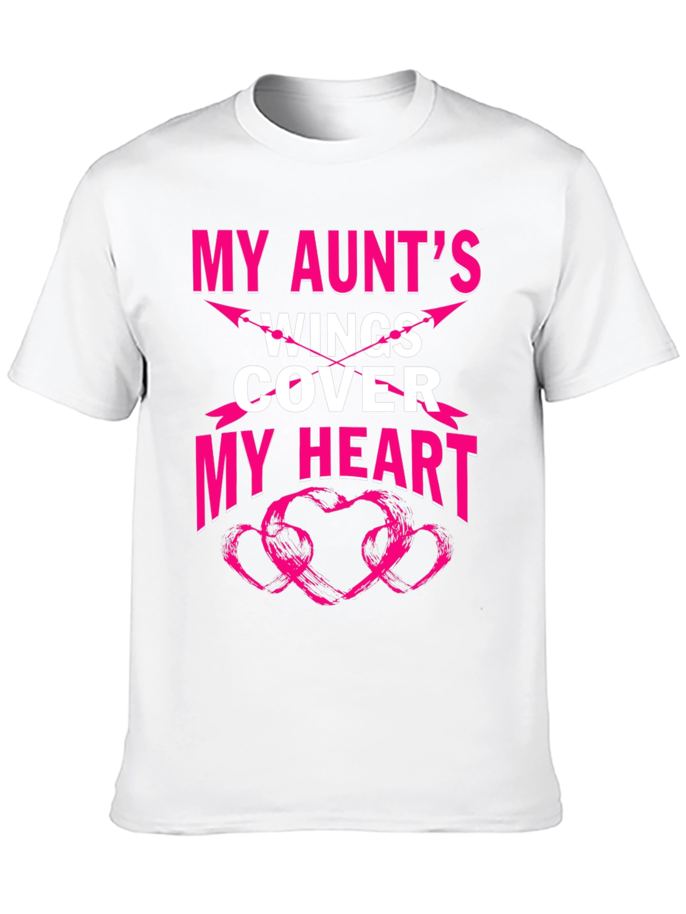 Black My Aunt's Wings Cover My Heart Graphic T-Shirt view 10