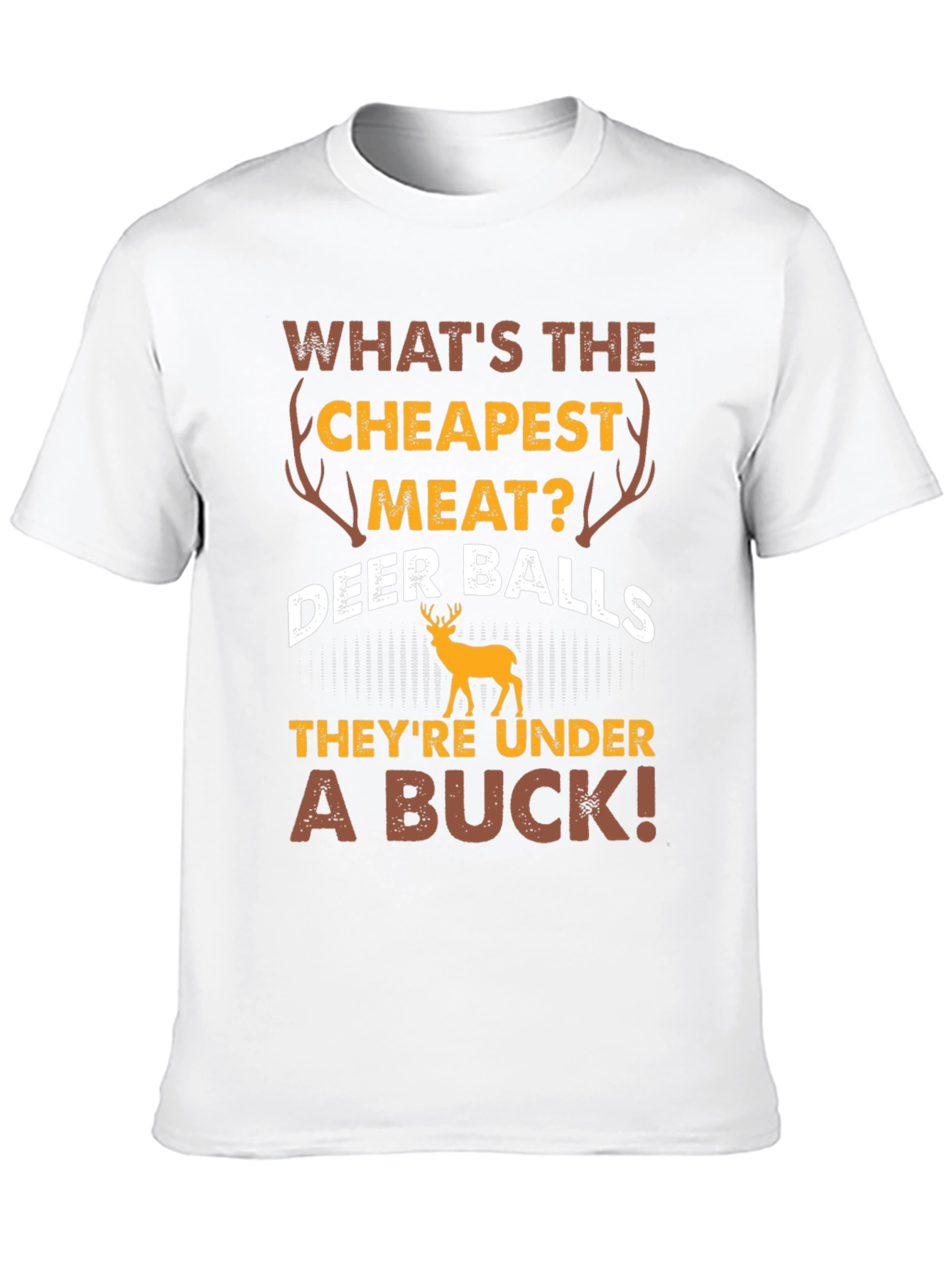 Black Funny Deer Balls T-Shirt - Hunting Humor view 10