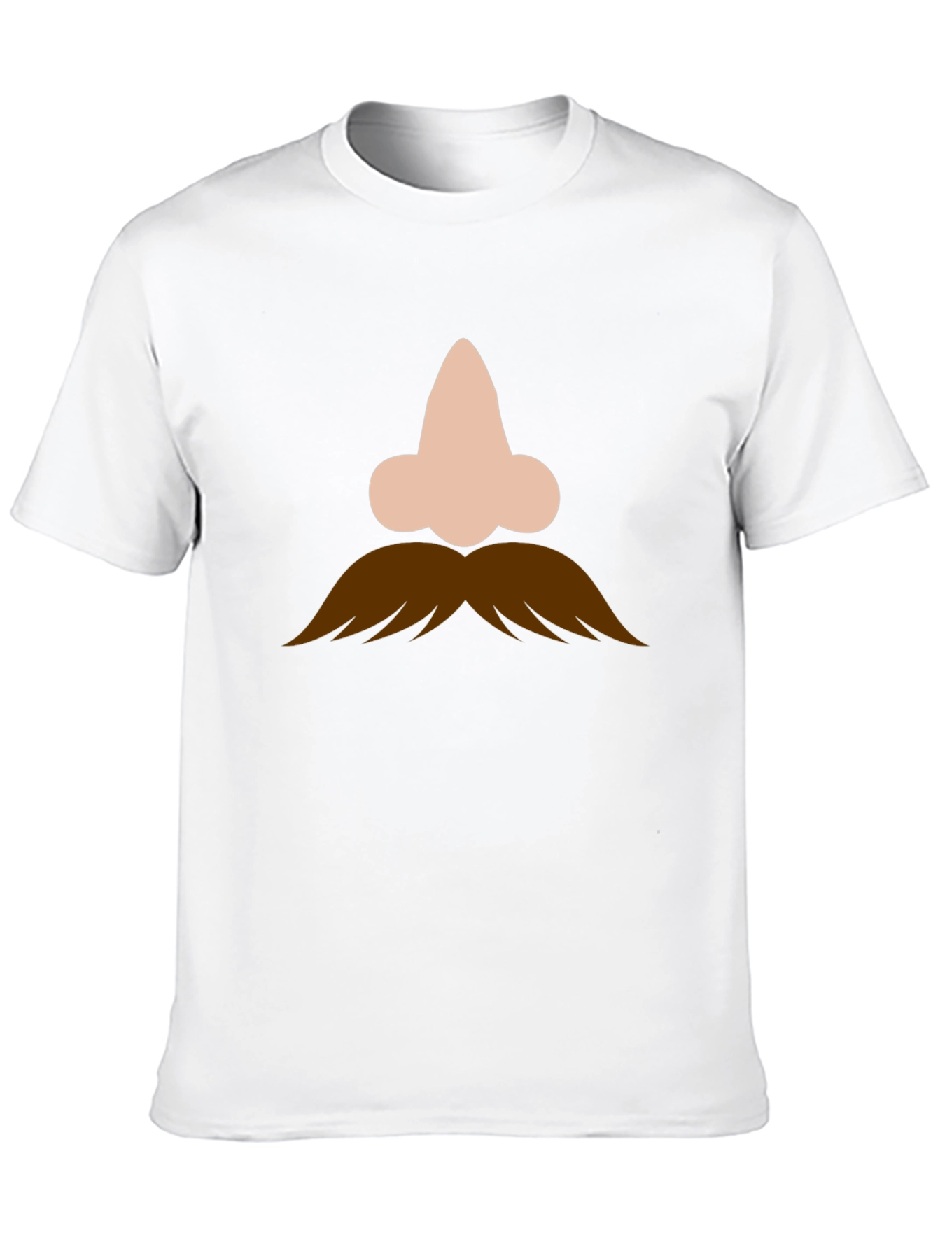 Black Funny Nose and Mustache Graphic Tee view 10