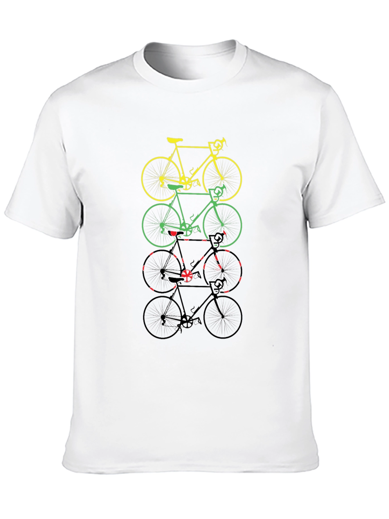Black Rasta Bicycle T-Shirt - Cycling Pride view 10