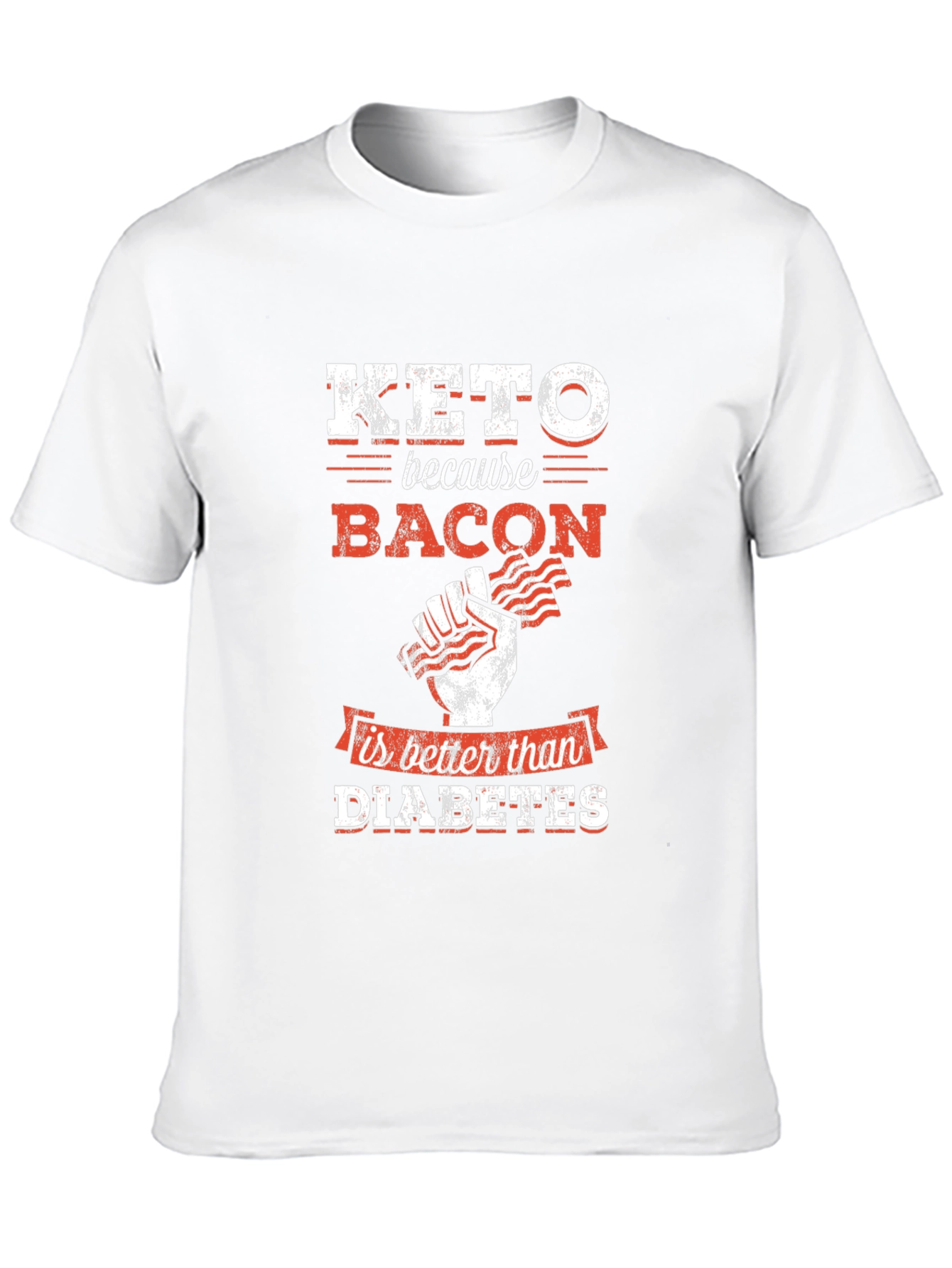 Black Keto Bacon T-Shirt - Better Than Diabetes view 10