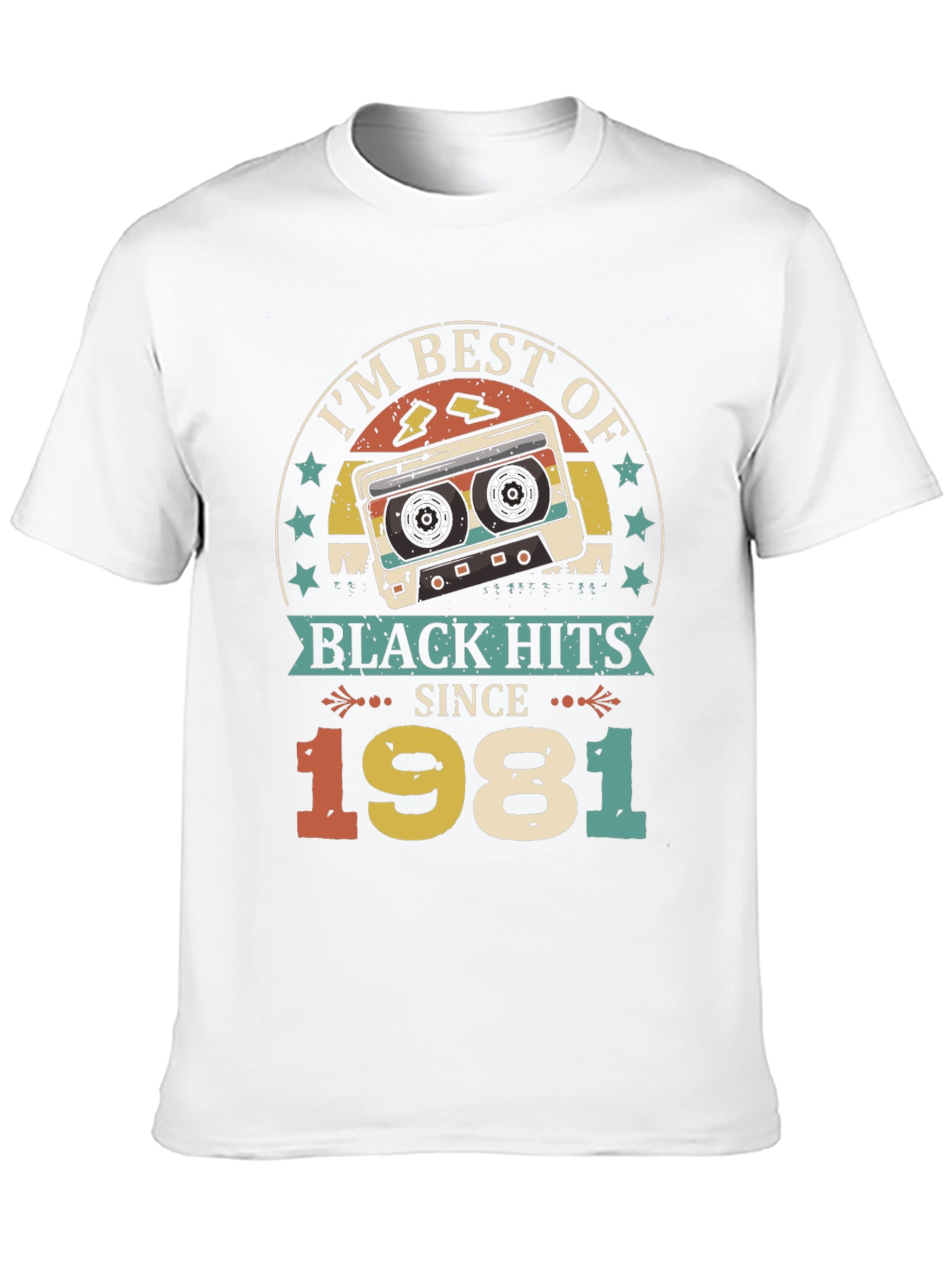 Black Best of Black Hits 1981 Cassette Graphic Tee view 10