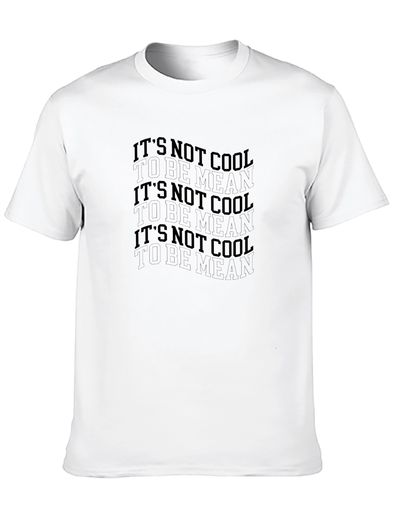 Black It's Not Cool to Be Mean Graphic Tee view 10