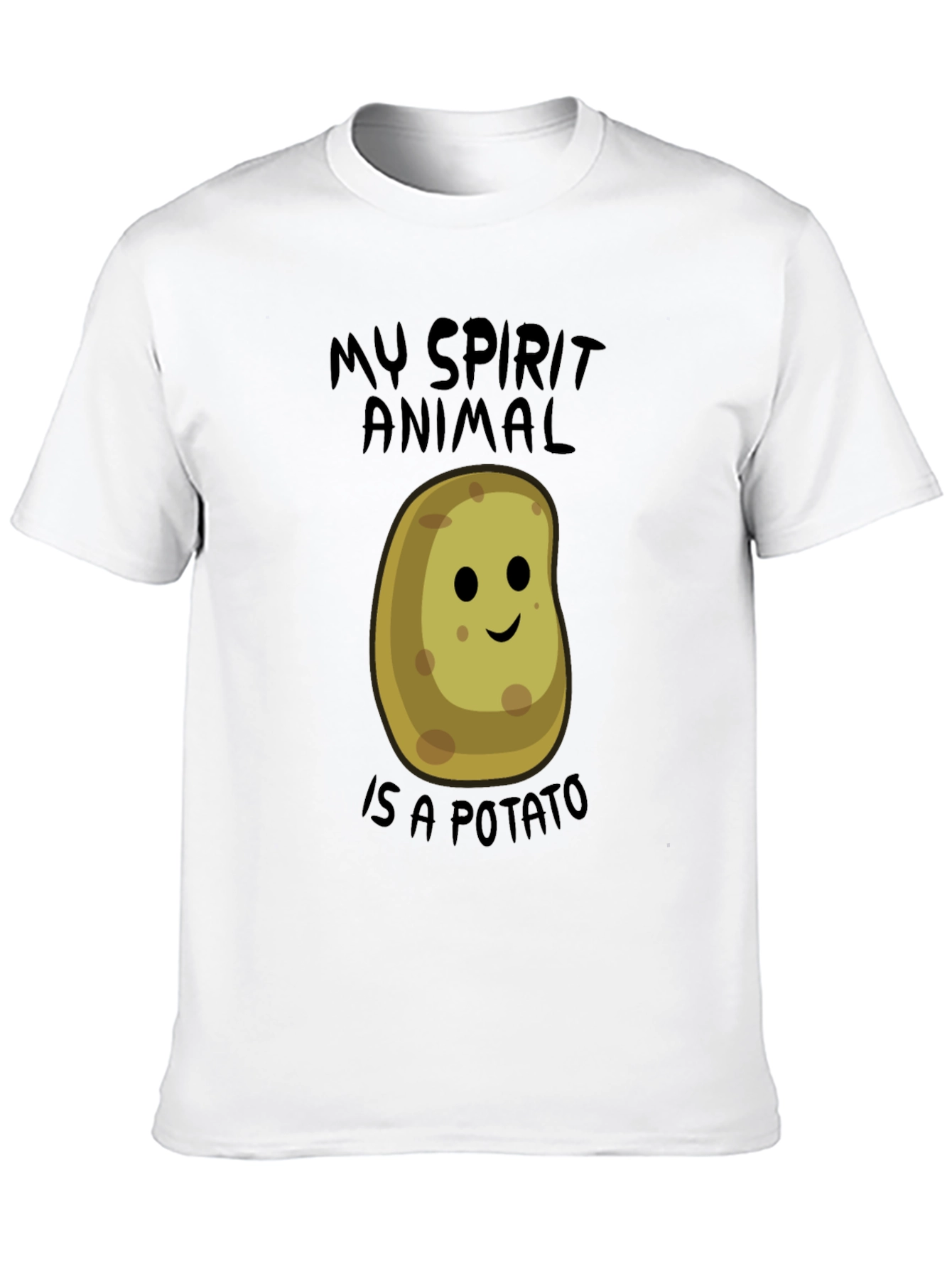 Black My Spirit Animal is a Potato Funny T-Shirt view 10