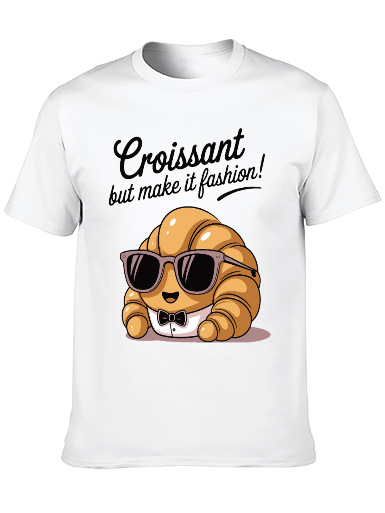 Black Croissant Fashion T-Shirt view 10