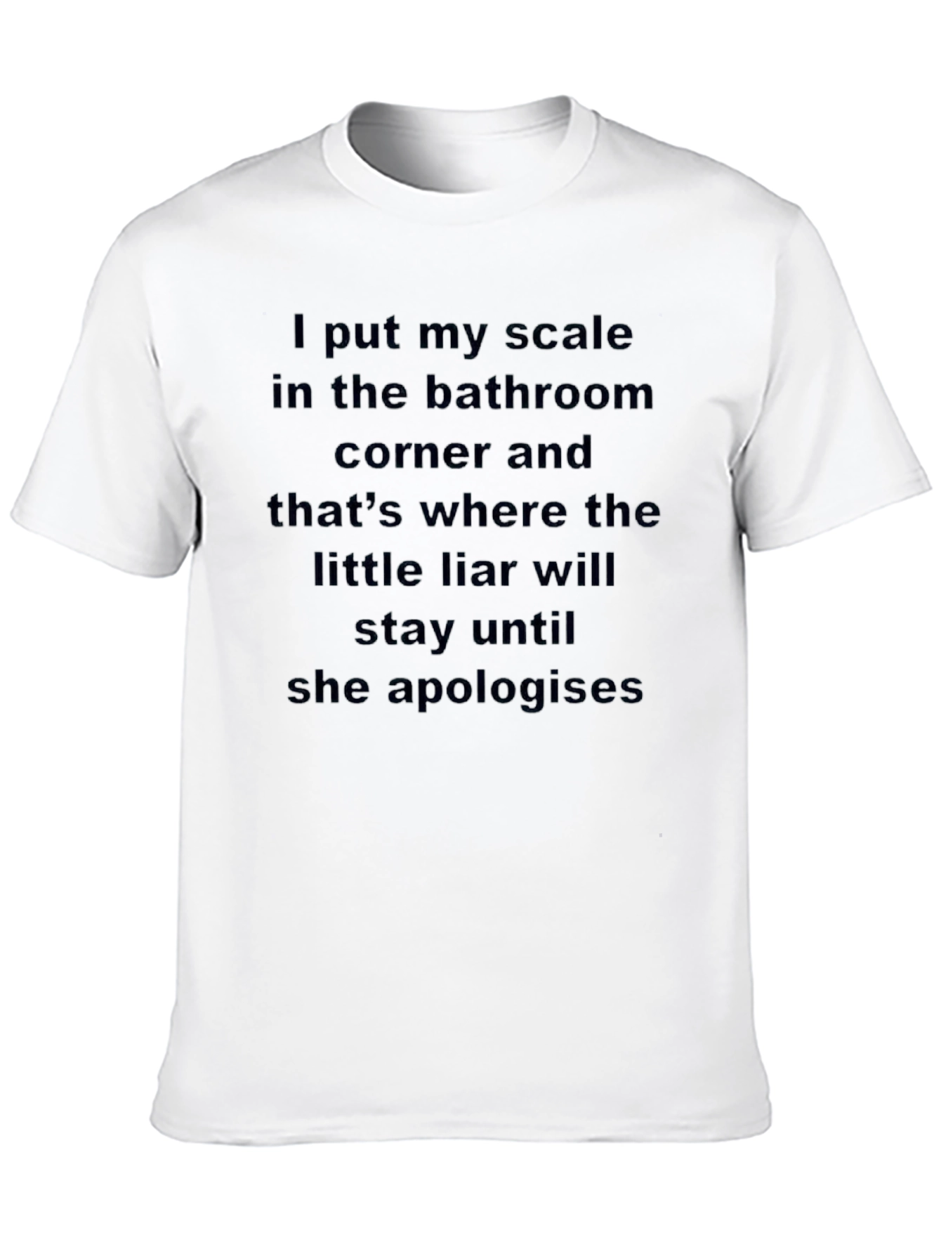 Black Funny Scale T-Shirt - "Little Liar" view 10