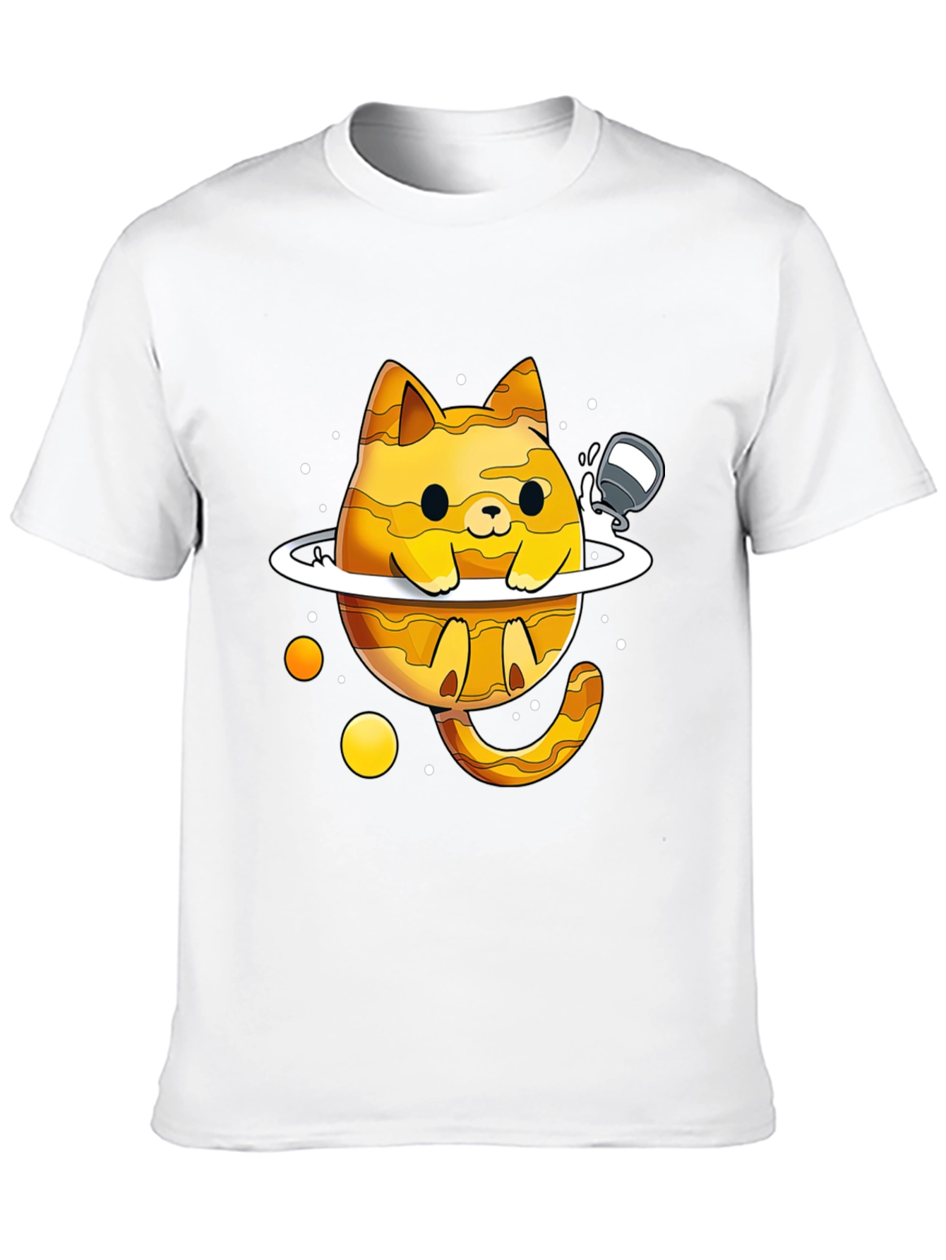 Black Cosmic Cat T-Shirt - Planetary Purrfection! view 10
